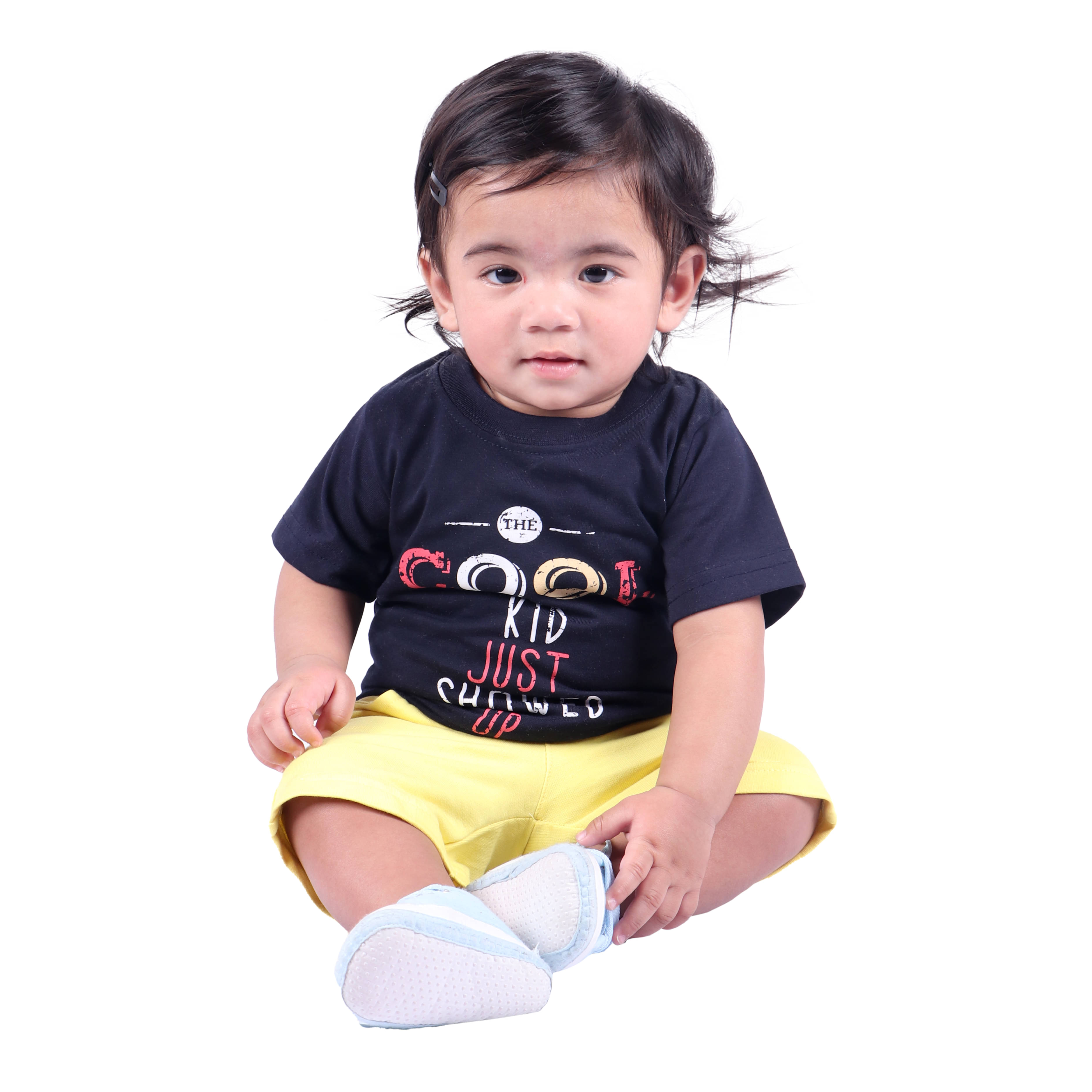     			Kidzee Kingdom Pack of 1 Baby Boys Cotton T-Shirt ( Black )