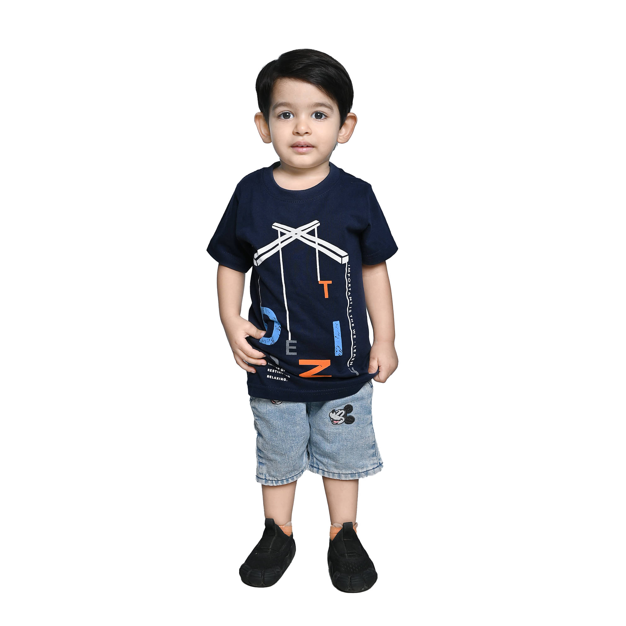     			Kidzee Kingdom Pack of 1 Baby Boys Cotton T-Shirt ( Black )