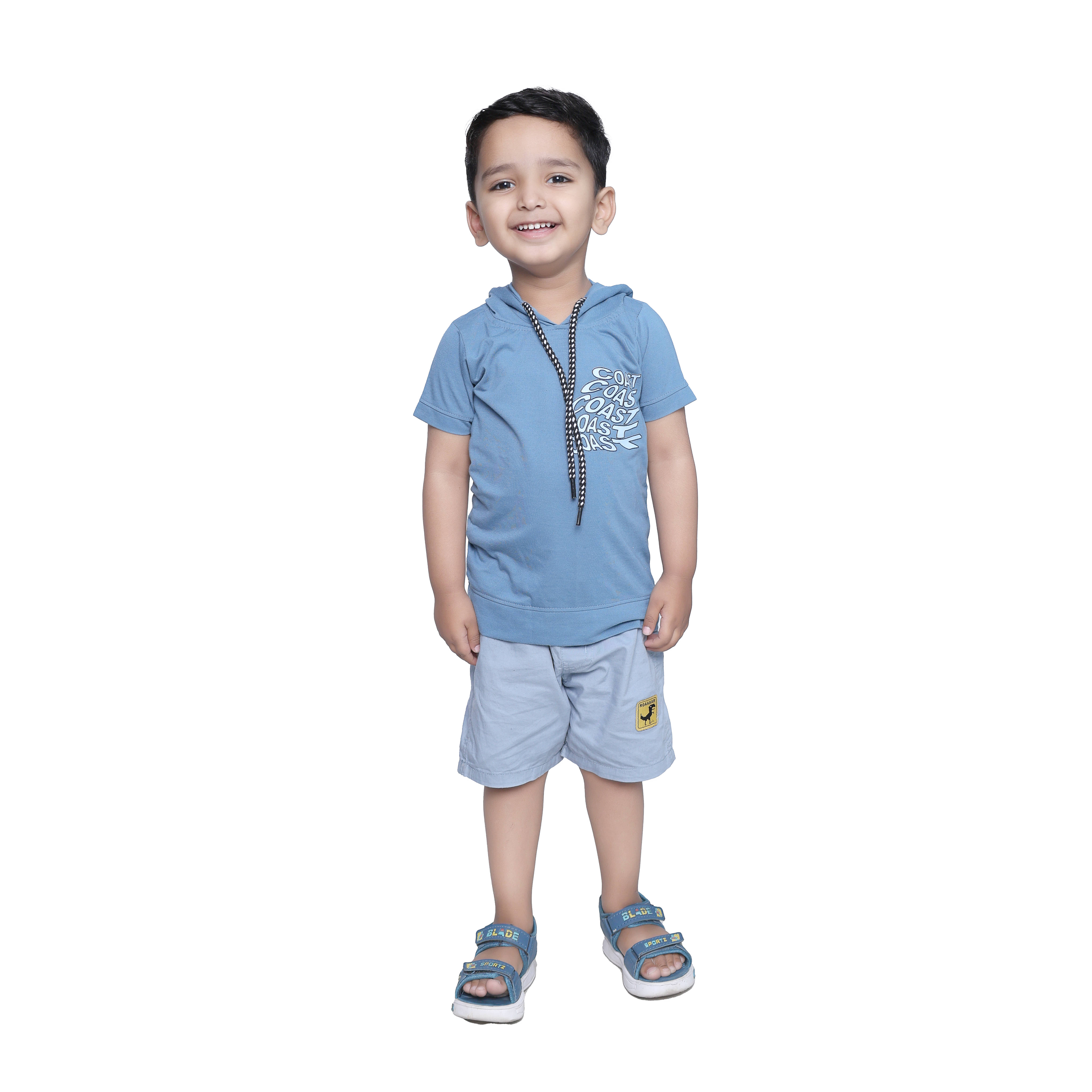     			Kidzee Kingdom Pack of 1 Baby Boys Cotton T-Shirt ( Blue )