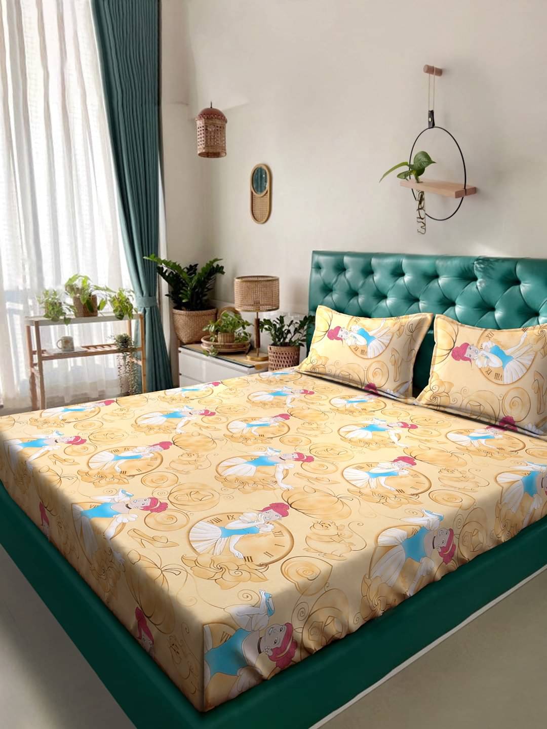 Klotthe Cotton 1 Double King Bedsheet with 2 Pillow Covers ( Yellow )     			Klotthe Cotton 1 Double King Bedsheet with 2 Pillow Covers ( Yellow )