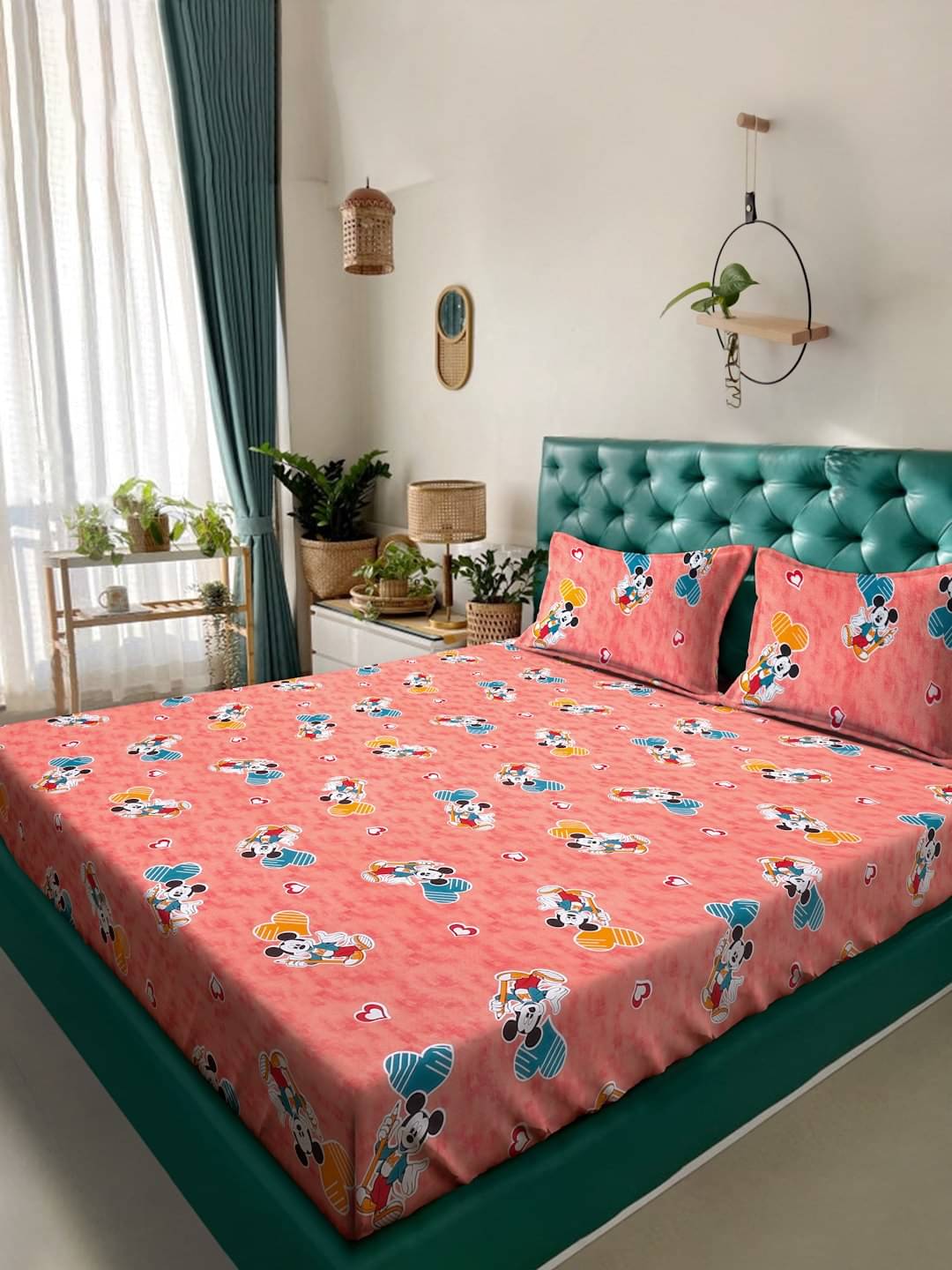Klotthe Cotton 1 Double King Bedsheet with 2 Pillow Covers ( Orange ) Klotthe Cotton 1 Double King Bedsheet with 2 Pillow Covers ( Orange )