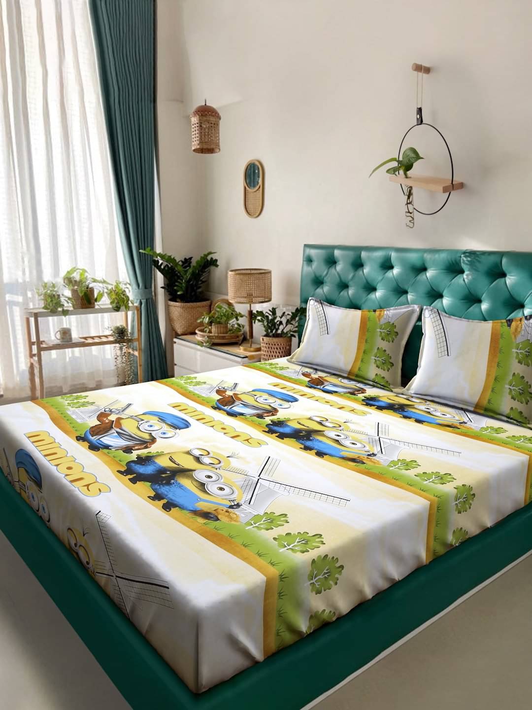     			Klotthe Cotton 1 Double King Bedsheet with 2 Pillow Covers ( Yellow )