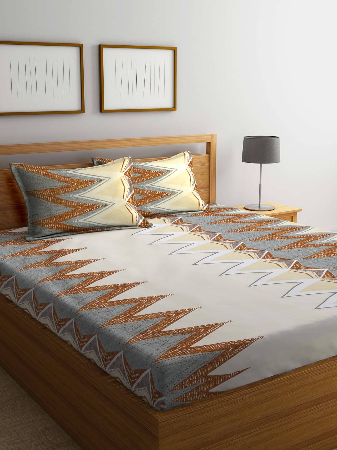 Klotthe Poly Cotton 1 Double King Bedsheet with 2 Pillow Covers ( Multicolor )     			Klotthe Poly Cotton 1 Double King Bedsheet with 2 Pillow Covers ( Multicolor )