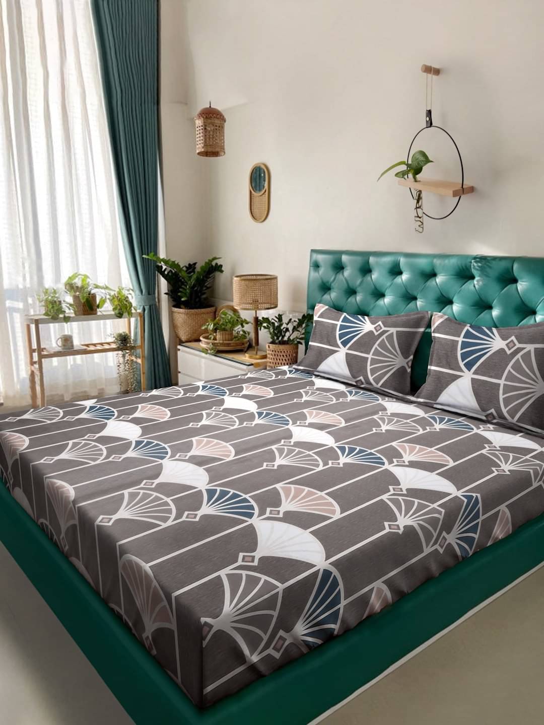 Klotthe Poly Cotton 1 Double King Bedsheet with 2 Pillow Covers ( Brown ) Klotthe Poly Cotton 1 Double King Bedsheet with 2 Pillow Covers ( Brown )
