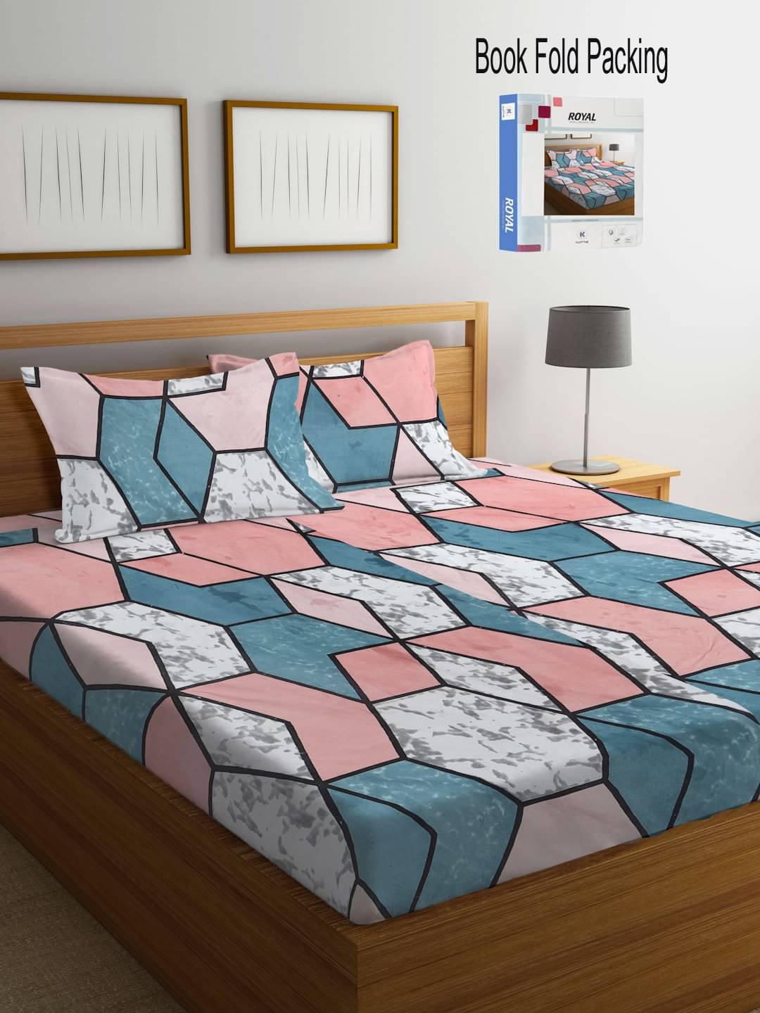 Klotthe Poly Cotton 1 Double King Bedsheet with 2 Pillow Covers ( Multicolor ) Klotthe Poly Cotton 1 Double King Bedsheet with 2 Pillow Covers ( Multicolor )