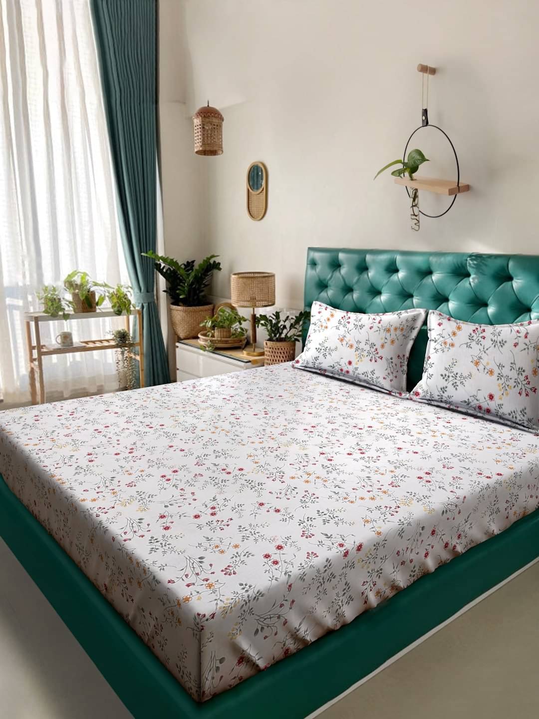Klotthe Poly Cotton 1 Double King Bedsheet with 2 Pillow Covers ( Off White ) Klotthe Poly Cotton 1 Double King Bedsheet with 2 Pillow Covers ( Off White )