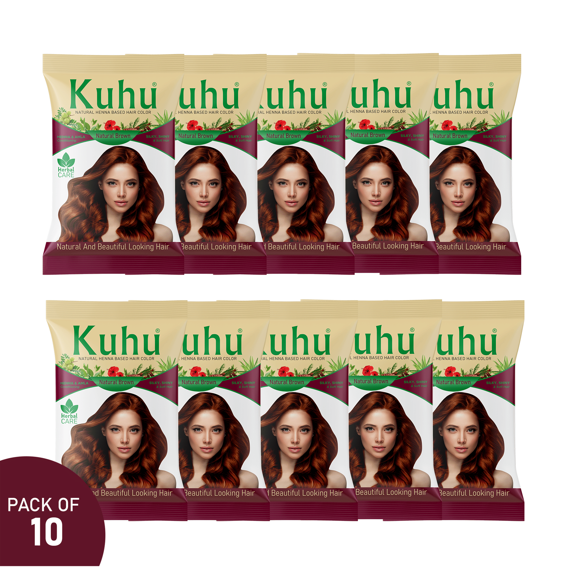 Kuhu Organic Semi Permanent Hair Color 150 g Natural Brown     			Kuhu Organic Semi Permanent Hair Color 150 g Natural Brown
