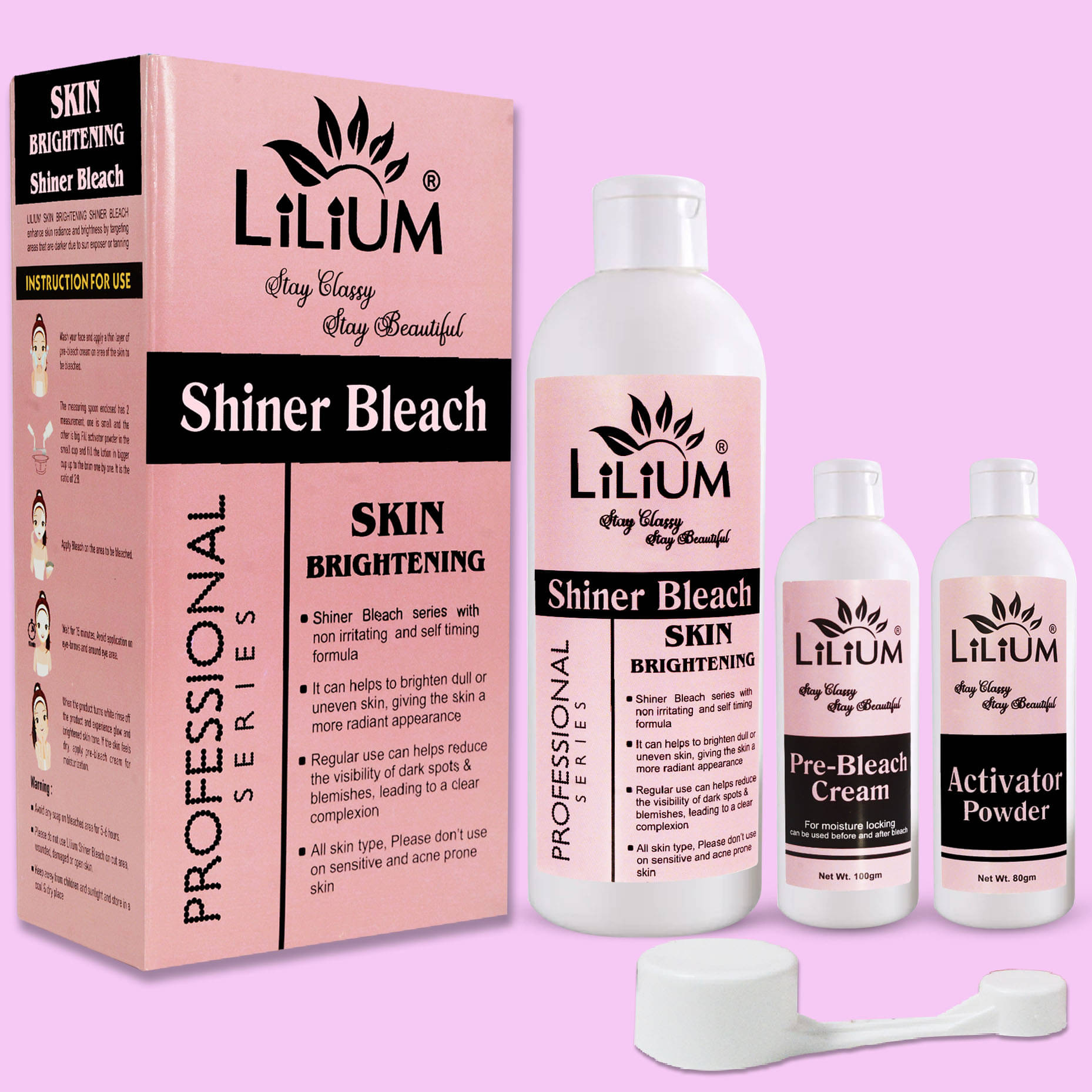     			Lilium Bleach cream 3 Times Use Facial Kit For All Skin Type Aloe Vera 1 ( Pack of 1 )