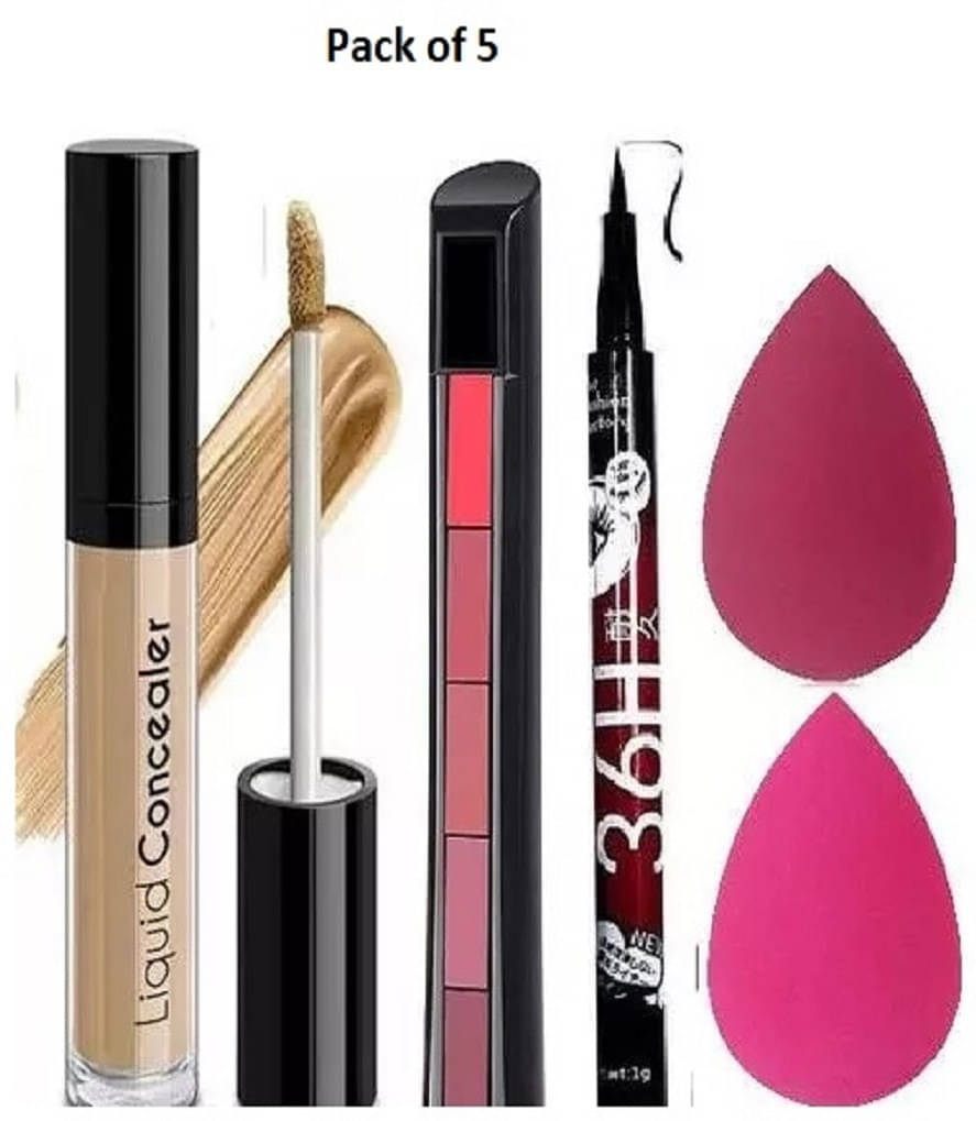     			Mixonshun Makeup Kit ( Concealer::Lipstick::Eyeliner::Puff )