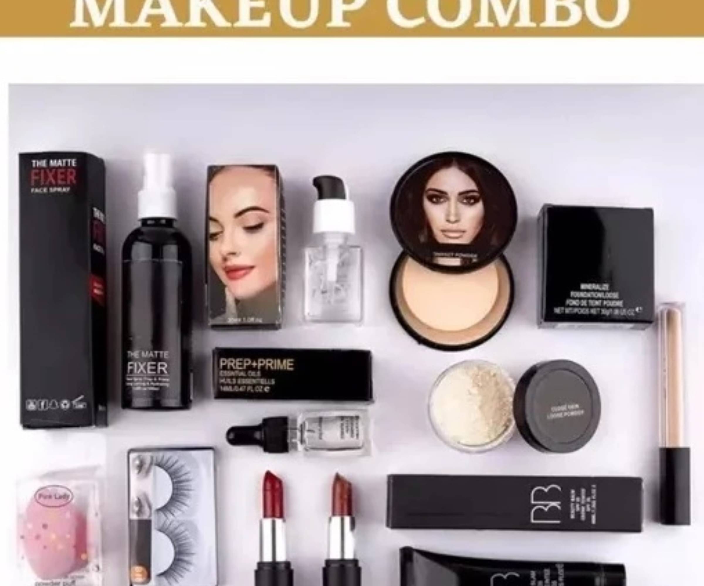 Mixonshun Makeup Kit ( fixer::loose powder::concealer::compact::2 lipstick::puff ) Mixonshun Makeup Kit ( fixer::loose powder::concealer::compact::2 lipstick::puff )