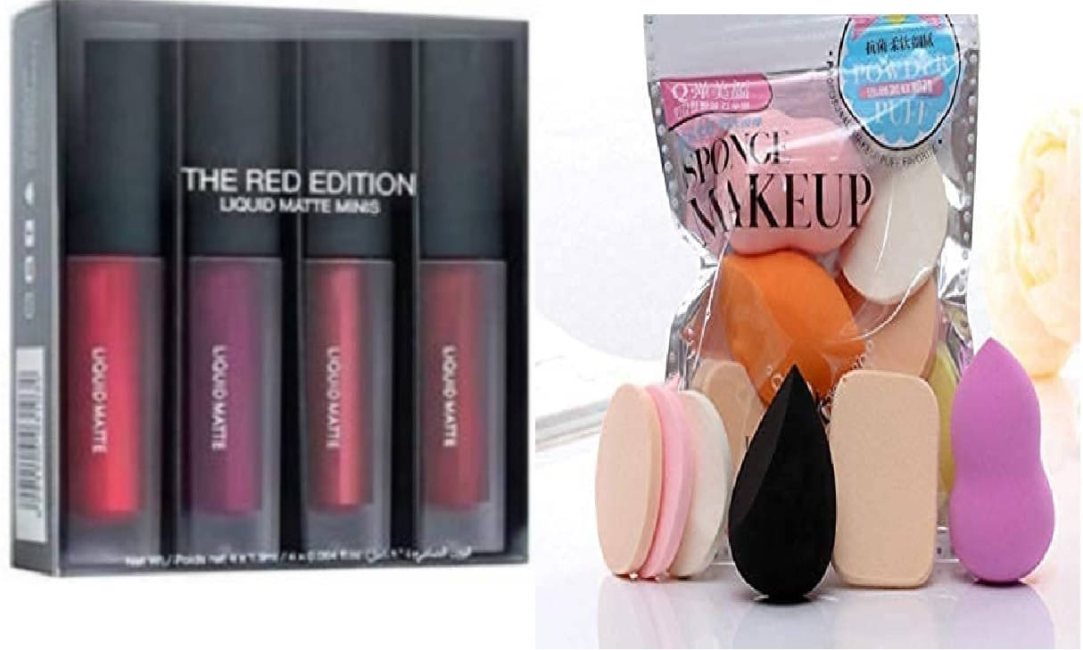     			Mixonshun Makeup Kit ( lipstick::blender puff )