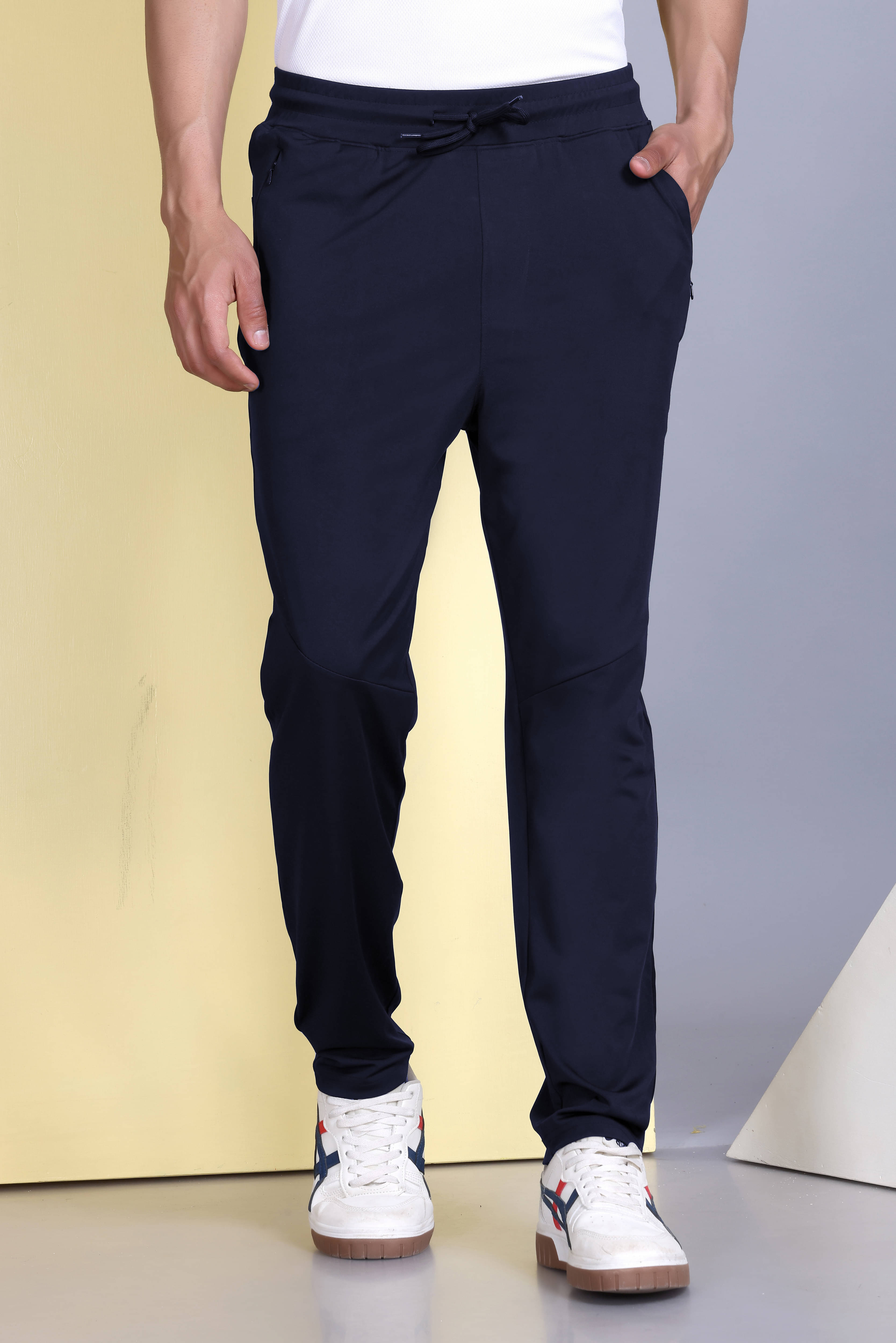 Mountain colours Navy Blue Polyester Men's Sports Trackpants ( Pack of 1 ) Mountain colours Navy Blue Polyester Men's Sports Trackpants ( Pack of 1 )