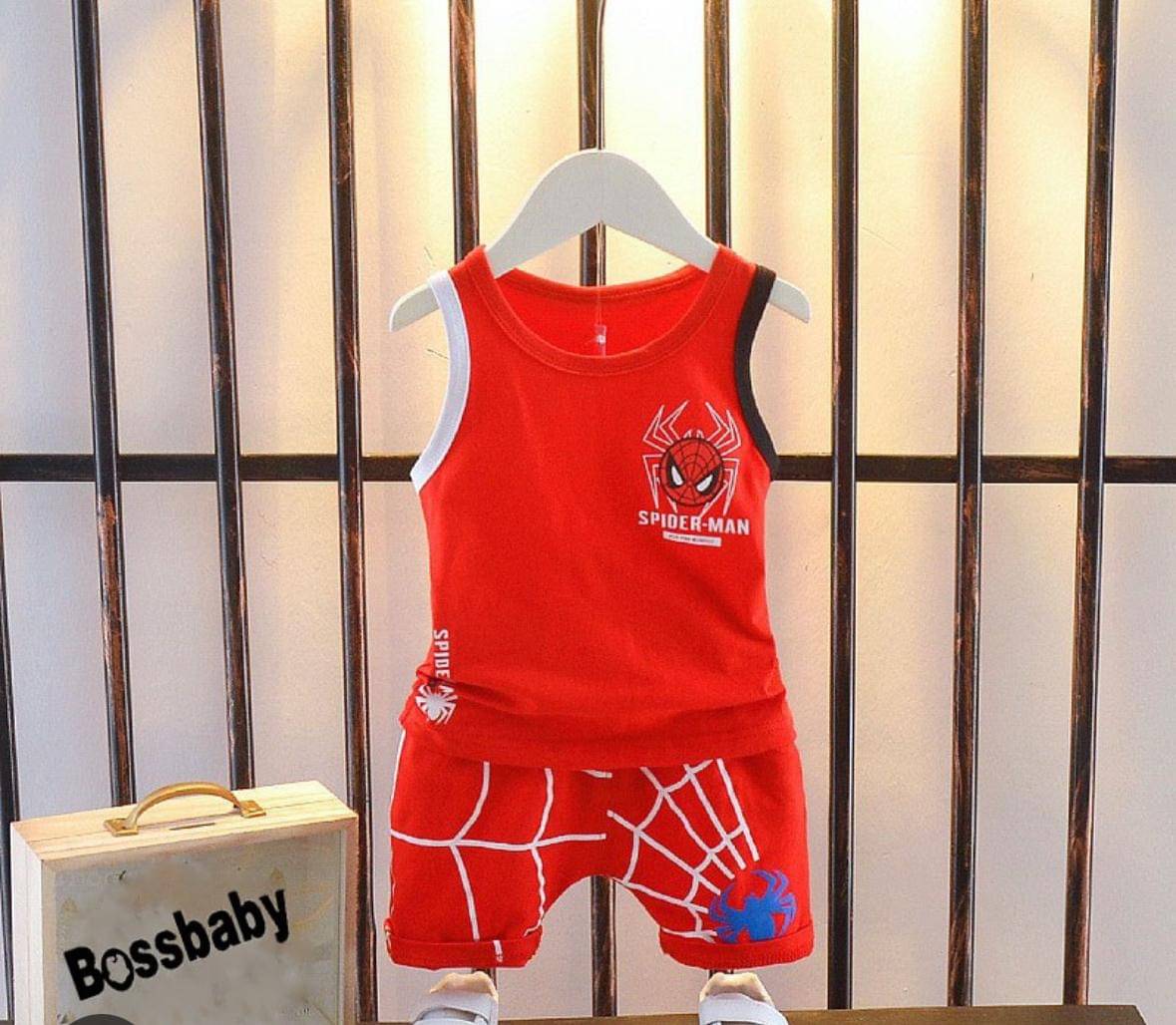     			NIMISHAGARMENTS Pack of 1 Boys Cotton T-Shirt & Shorts Set ( Red )