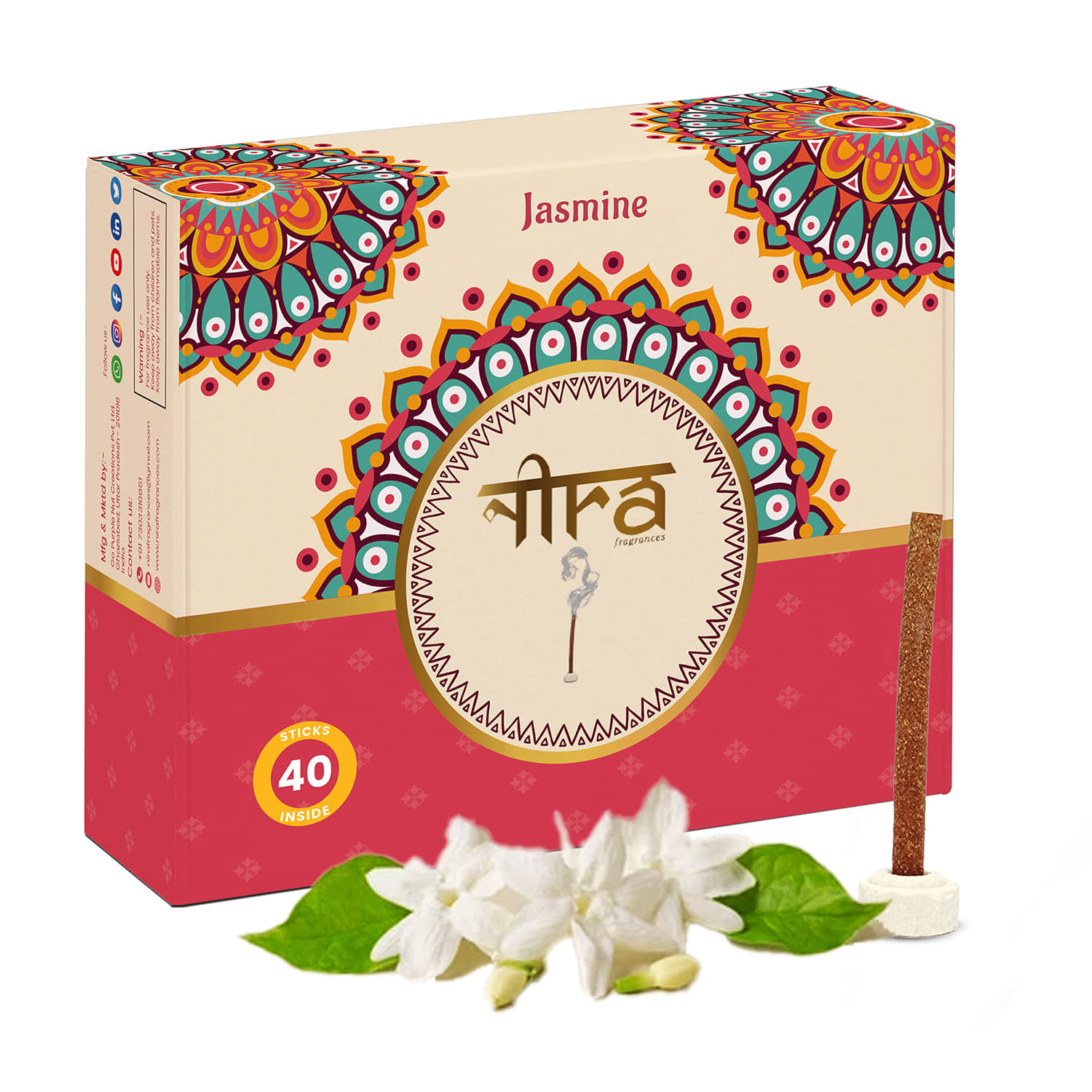     			Nira Fragrances Incense Dhoop Sticks Jasmine 40 Pieces ( Pack of 1 )