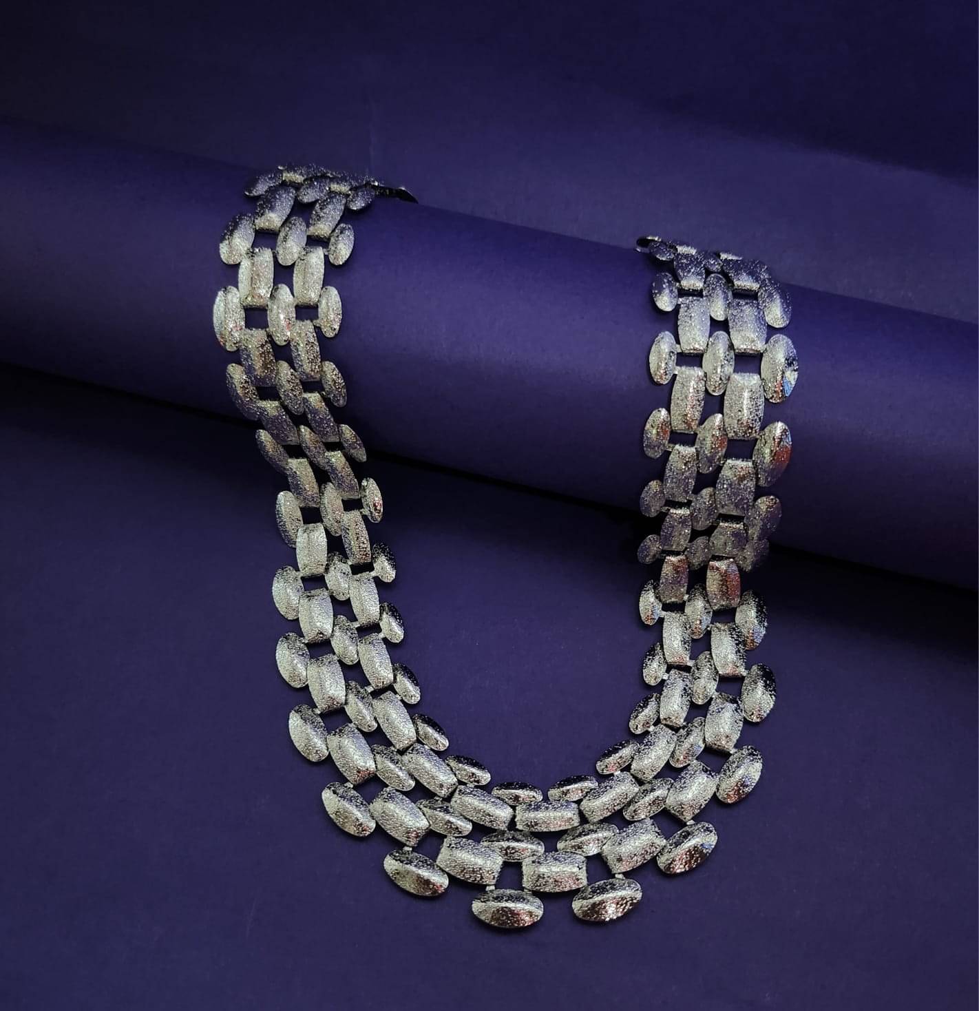     			Piu Jewels Silver Stainless Steel Necklace Set ( Pack of 1 )