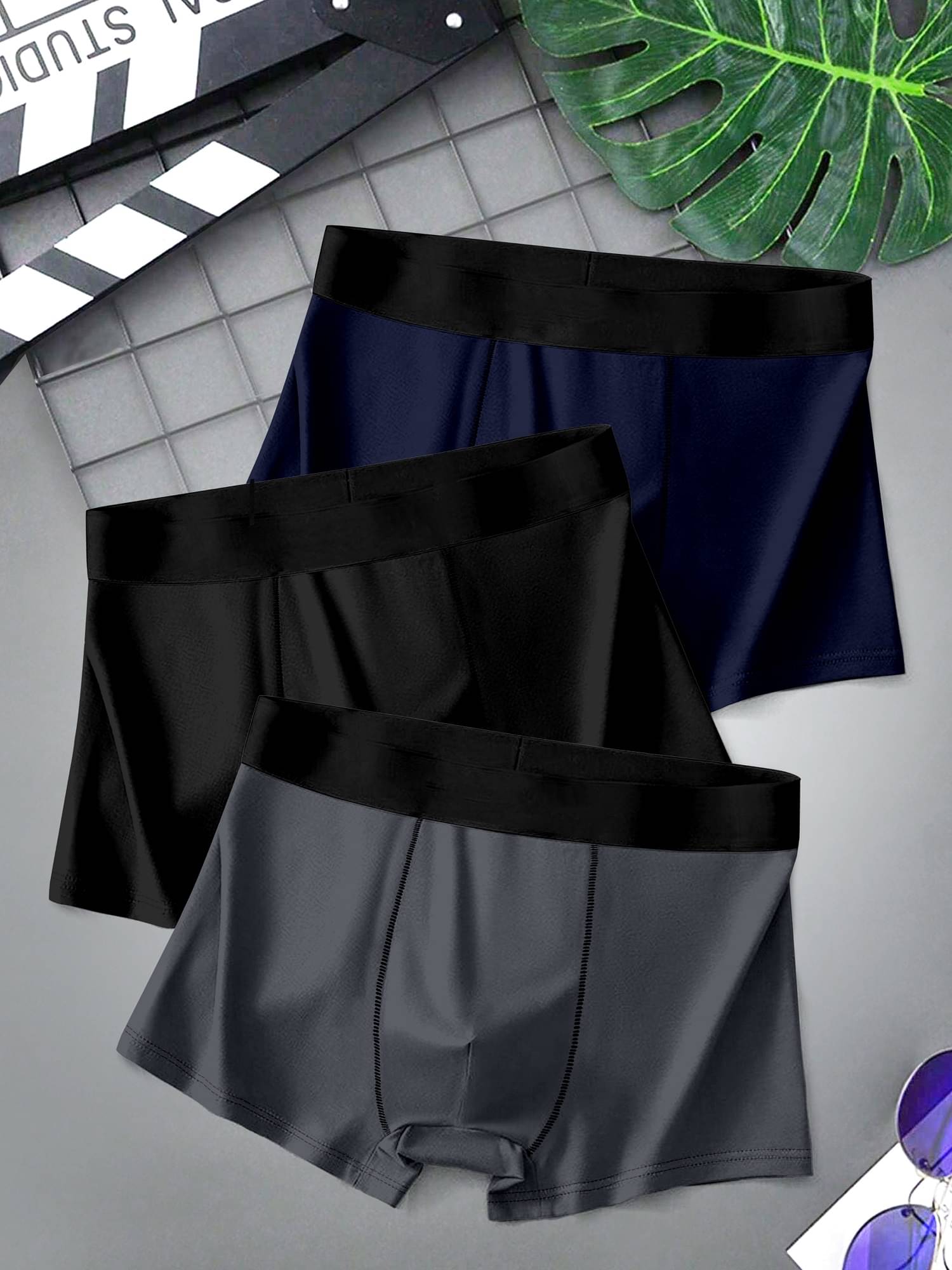     			Royal Taylor Pack of 3 Nylon Trunks For Men's ( Multicolor )