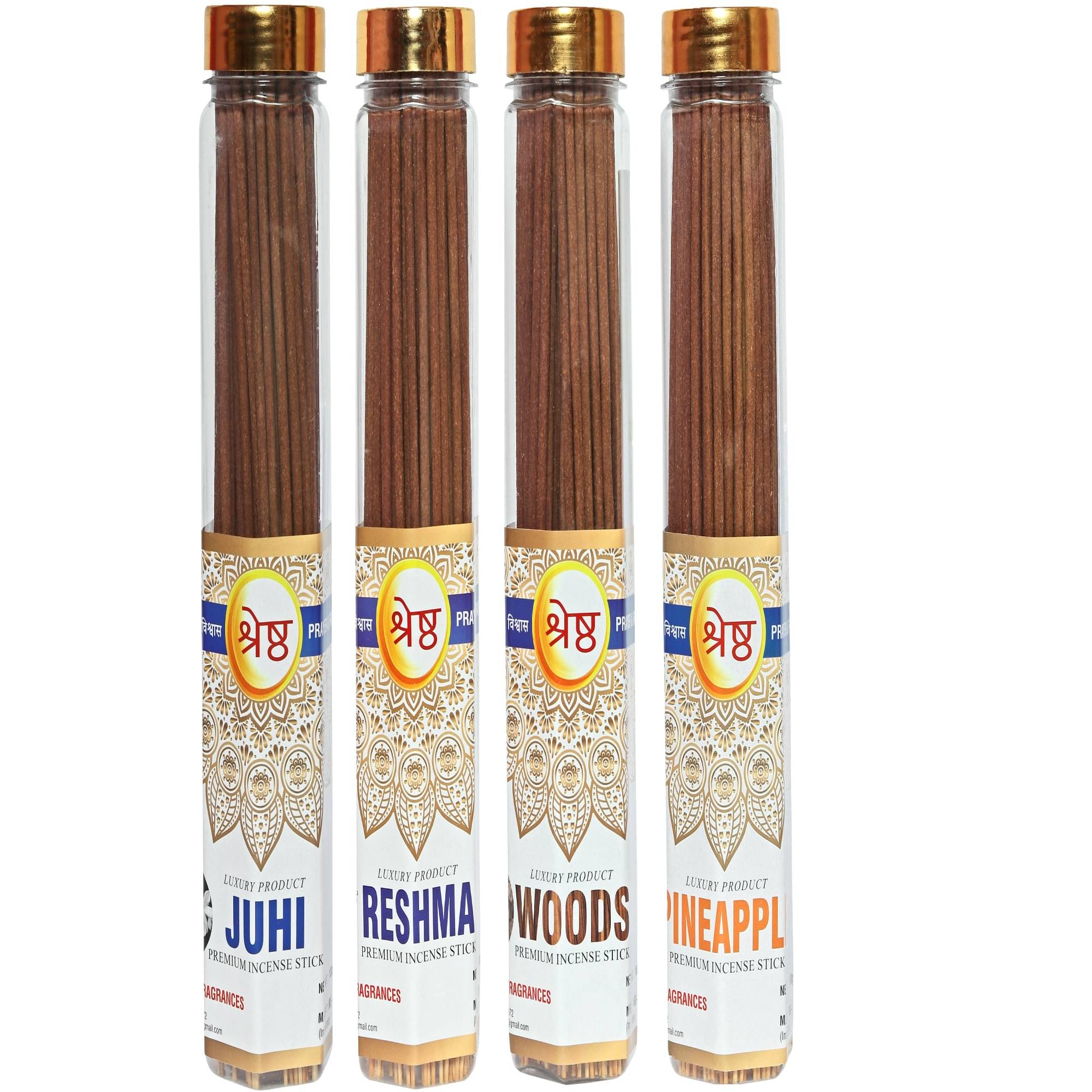 SHRESHTHA Incense Dhoop Sticks Juhi,Pineapple,Woods 400 gm ( Pack of 4 ) SHRESHTHA Incense Dhoop Sticks Juhi,Pineapple,Woods 400 gm ( Pack of 4 )