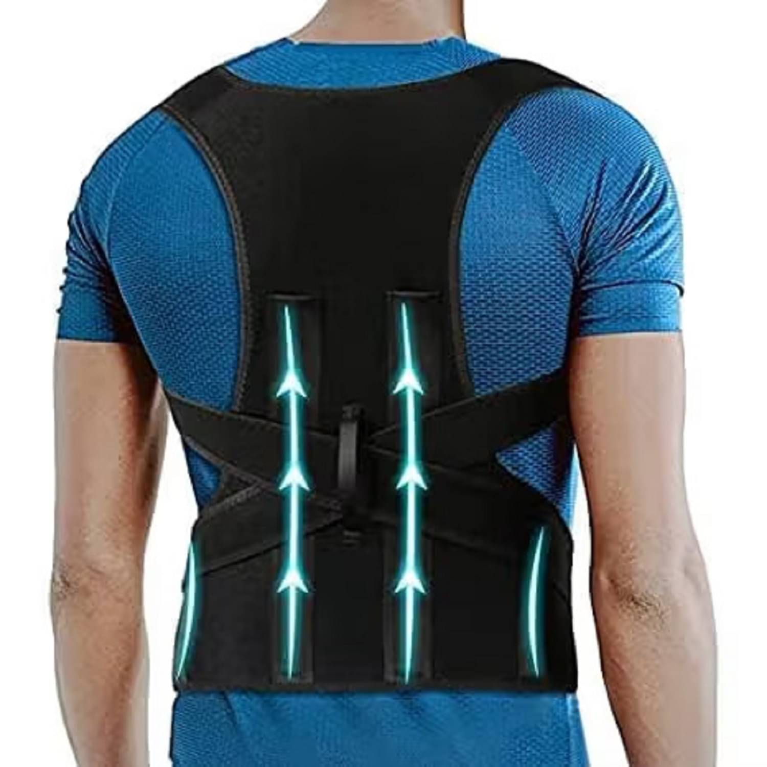 Shopeleven Back Support Belt Back Pain Back Straight And Shoulder Support Belt (Universal Size) (Metallic Belt) (Posture Corrector Belt) Shopeleven Back Support Belt Back Pain Back Straight And Shoulder Support Belt (Universal Size) (Metallic Belt) (Posture Corrector Belt)