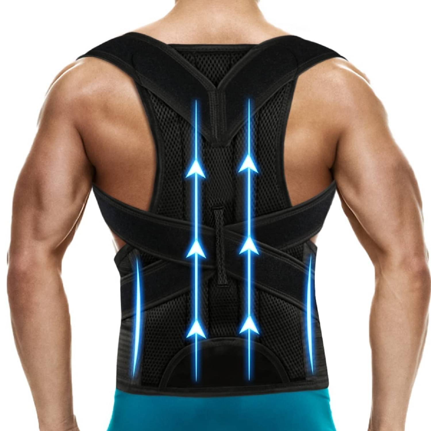     			Shopeleven Posture Corrector For Men And Women Back Support Belt Back Pain Back Straight And Shoulder Support Belt