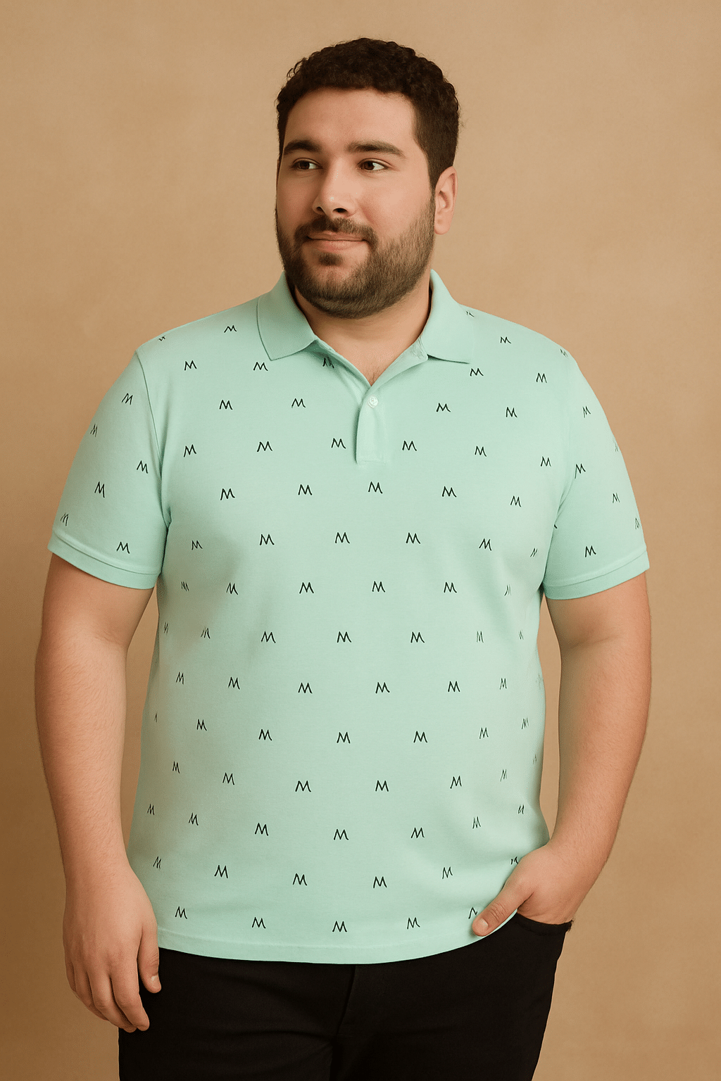 TISSORA Men Cotton Blend Regular Fit Printed Polo T Shirt ( Green ) TISSORA Men Cotton Blend Regular Fit Printed Polo T Shirt ( Green )