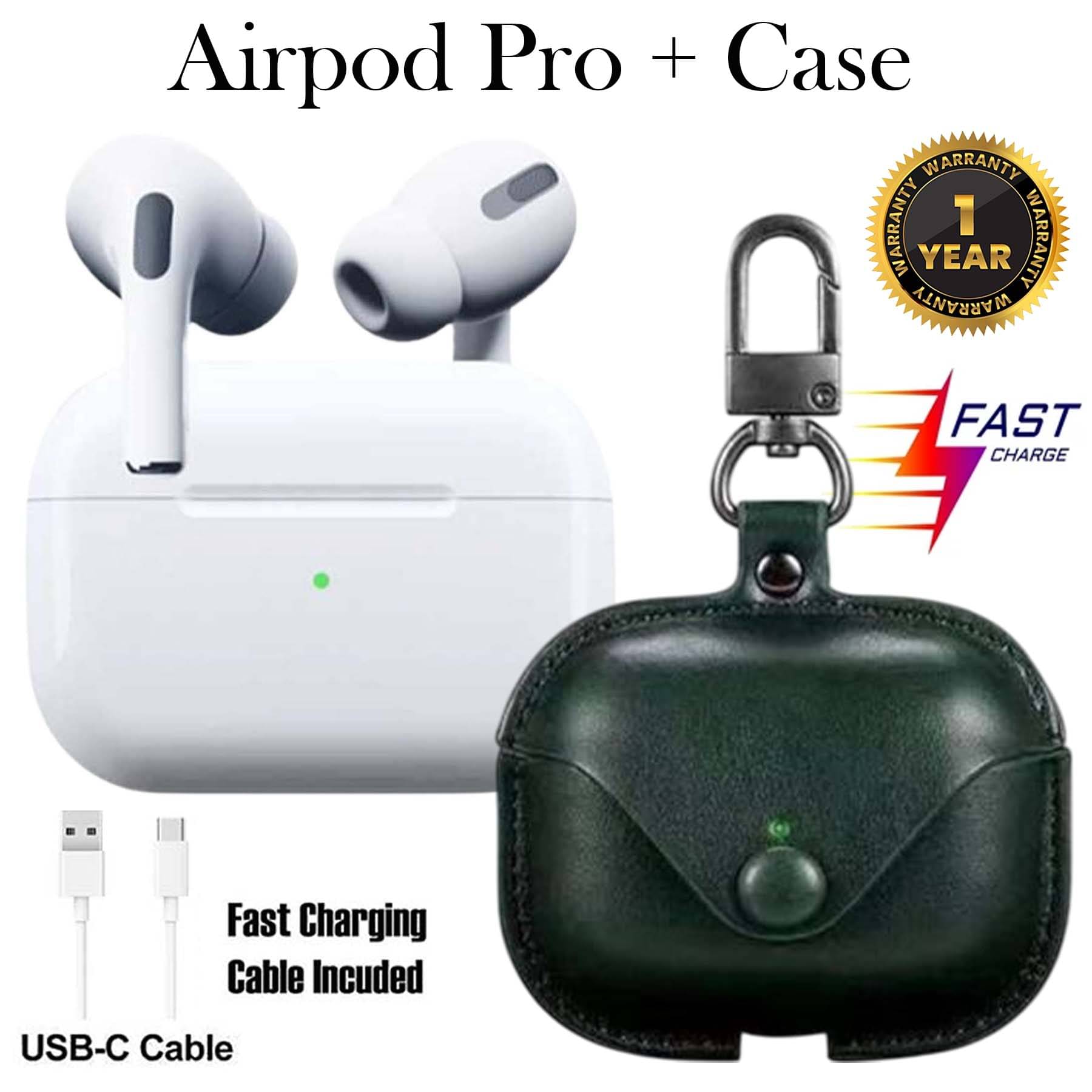     			U7 Bluetooth Headphone + Case, Upto 30Hr Playtime Fast Charging Dual Pairing, Gaming, Low Latency IPX7 (Water Resistant)