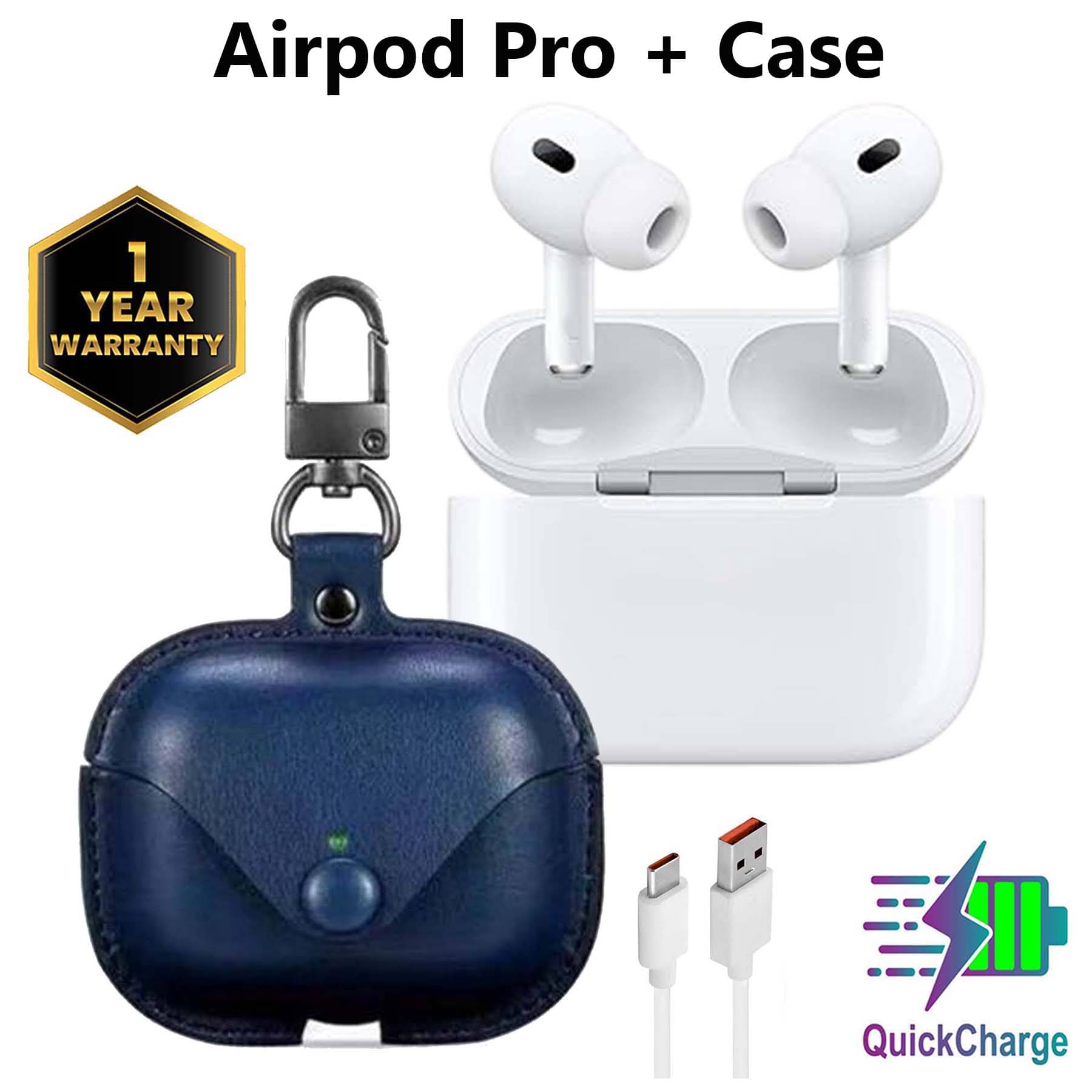     			U7 True Wireless Bluetooth Airbuds, 30 hours of Playback and Deep Bass, Crystal Clear Call, Fast Charging, 3D Sound with Protective Case
