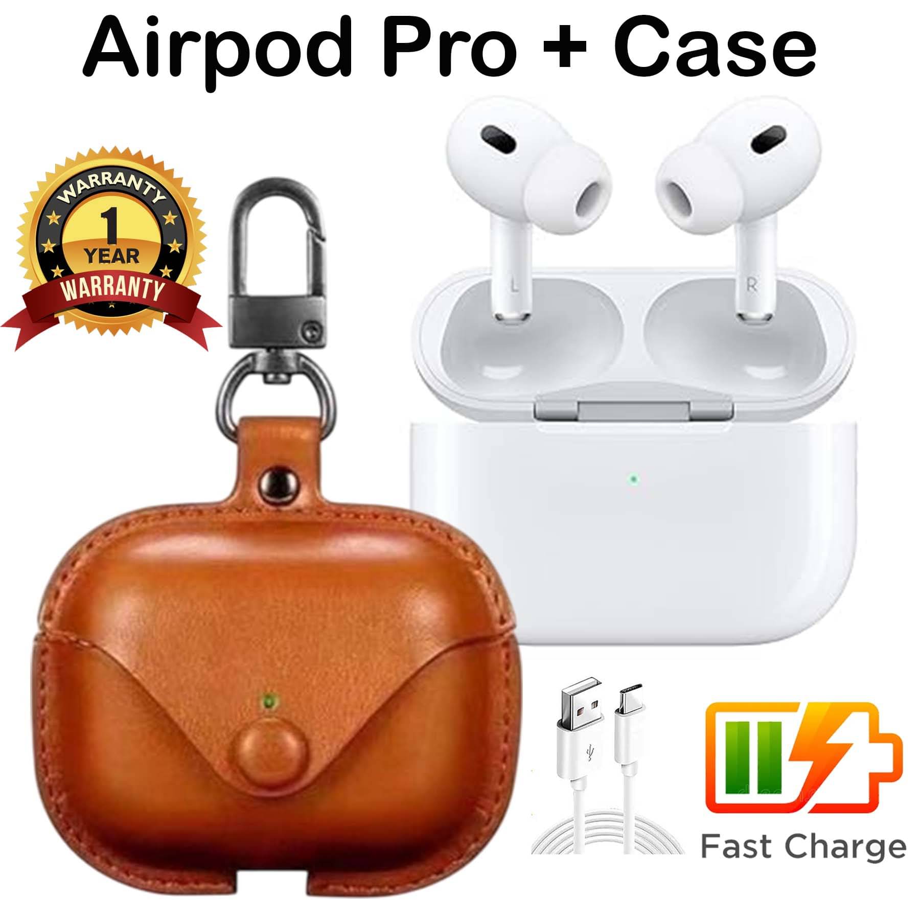     			U7 True Wireless Bluetooth Airbuds, 30 hours of Playback and Deep Bass, Crystal Clear Call, Fast Charging, 3D Sound with Case
