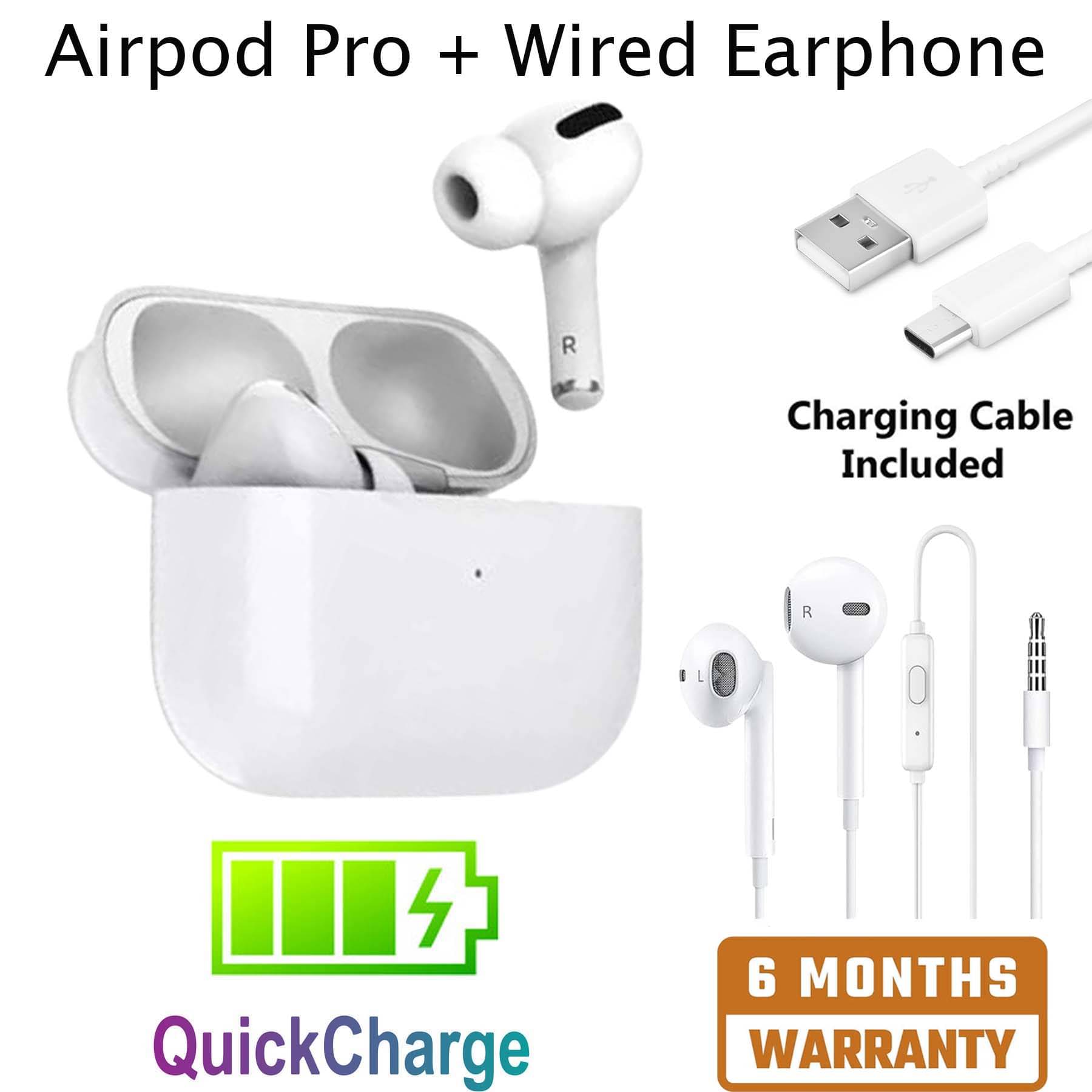     			U7 Tws Bluetooth Earbuds with Wired Earphone, Fast Charging, 3D Sound, Dual Pairing, Gaming Ultra Low Latency