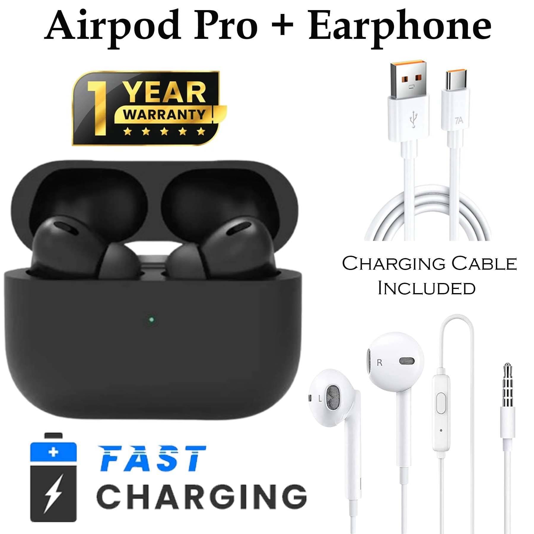     			U7 Tws Bluetooth Headphone Upto 30Hr Playtime Fast Charging Dual Pairing with Wired Earphone Combo