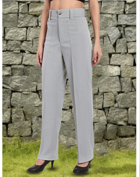     			Unicus Apparel Pack of 1 Polyester Regular Women's Casual Pants ( Grey )