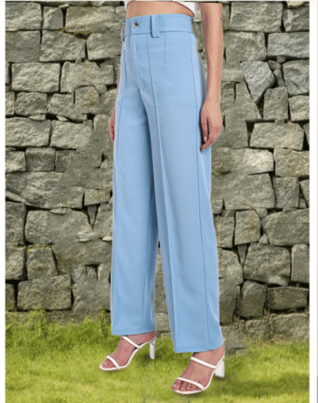     			Unicus Apparel Pack of 1 Polyester Regular Women's Casual Pants ( Blue )