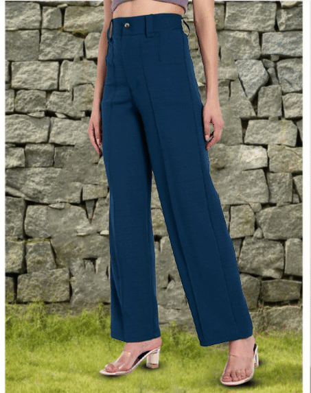     			Unicus Apparel Pack of 1 Polyester Regular Women's Casual Pants ( Navy Blue )