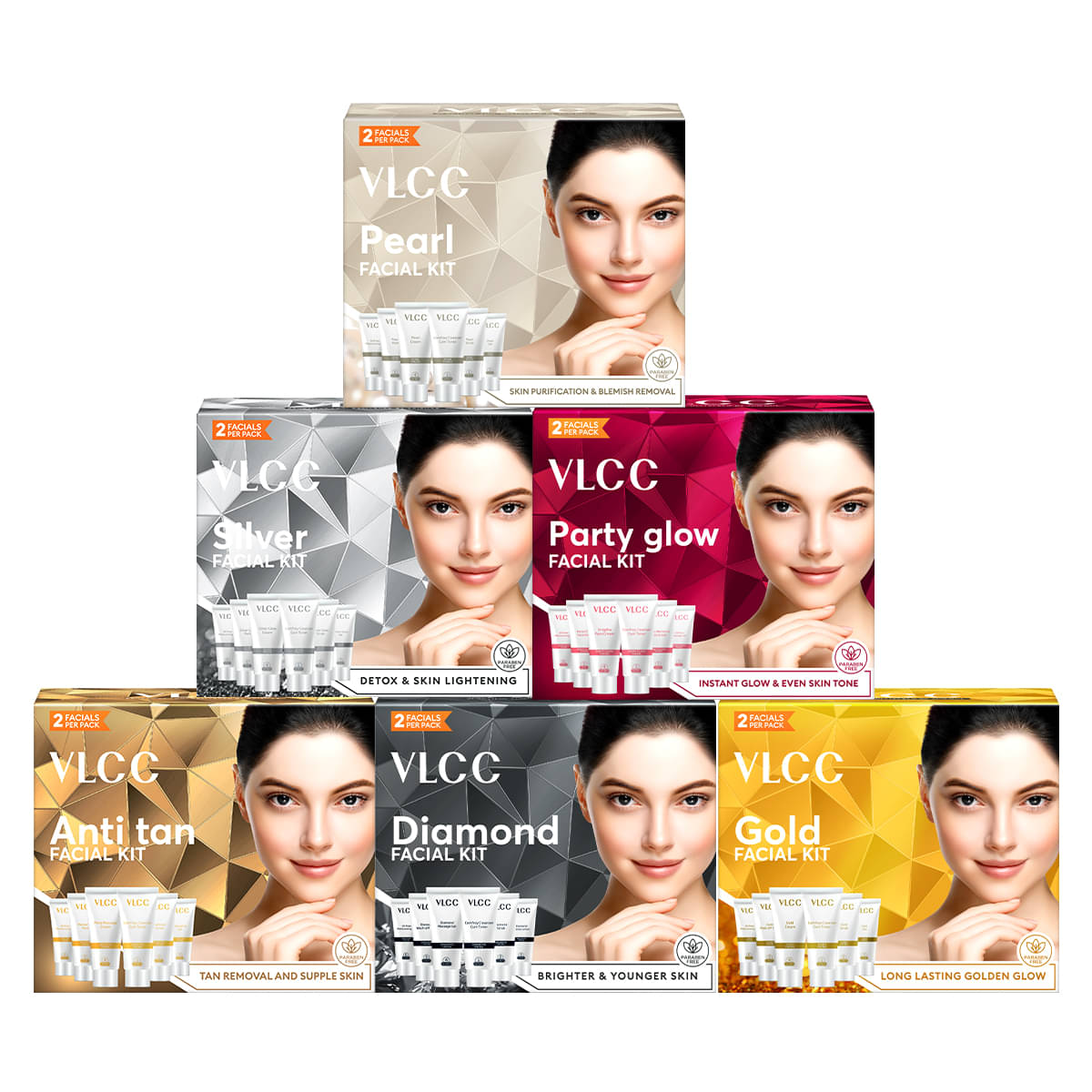 VLCC Facial Kit 3 Times Use Facial Kit For All Skin Type Gold 360 g ( Pack of 6 ) VLCC Facial Kit 3 Times Use Facial Kit For All Skin Type Gold 360 g ( Pack of 6 )