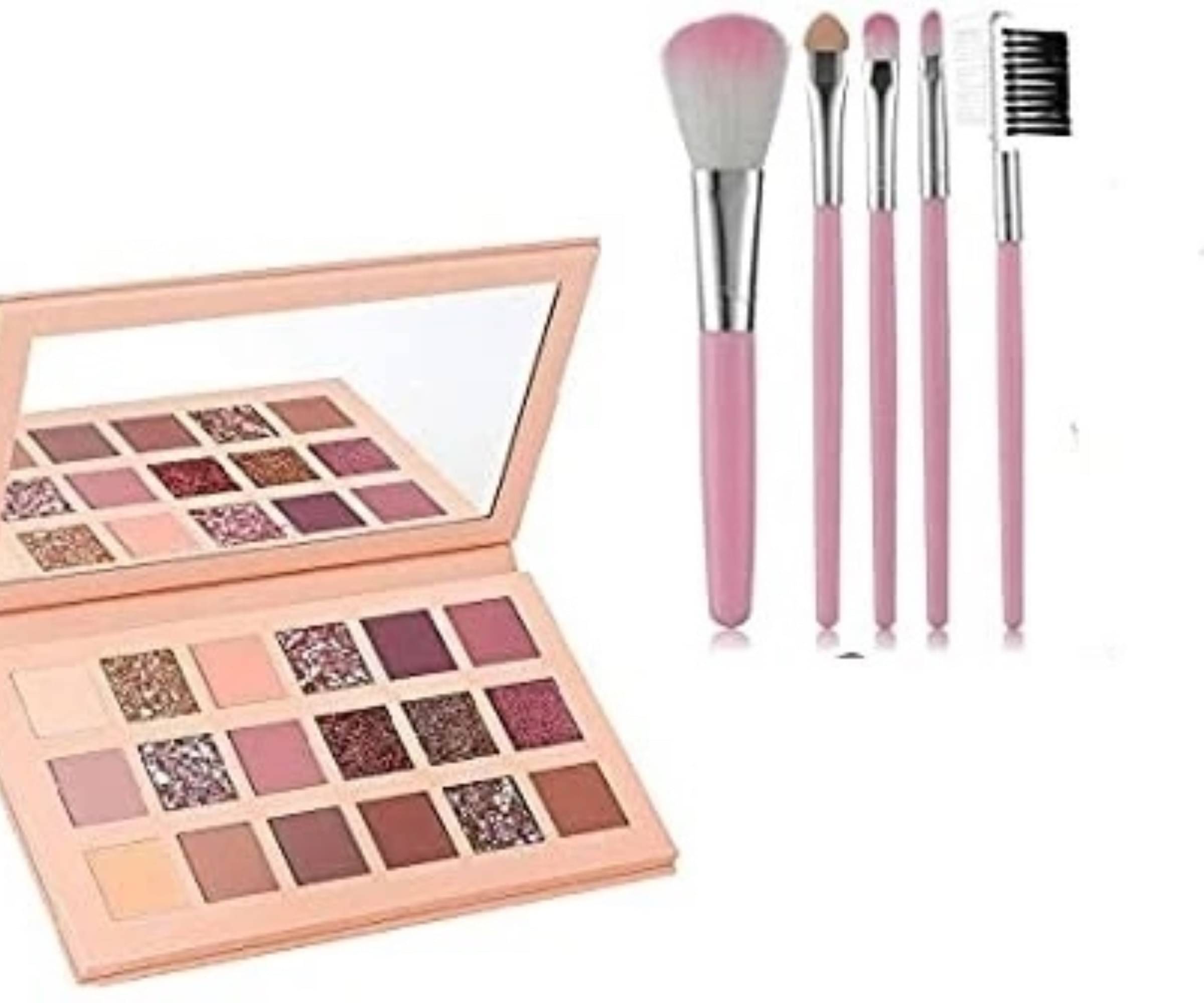     			Yelgo Makeup Kit ( Eyeshadow And % pcs Makeup Brush Set )