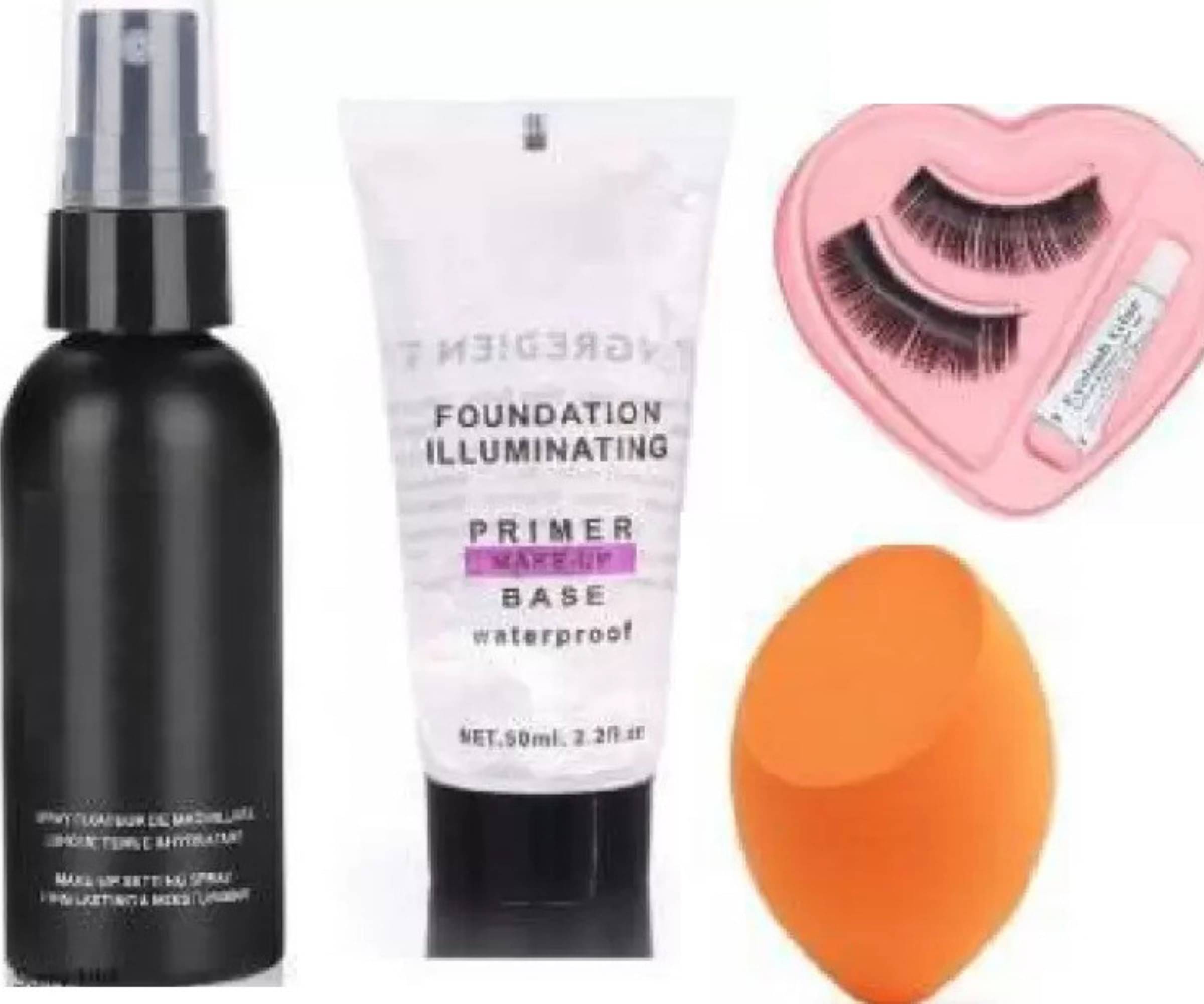     			Yelgo Makeup Kit ( Fixer::primer::puff::eyelash )