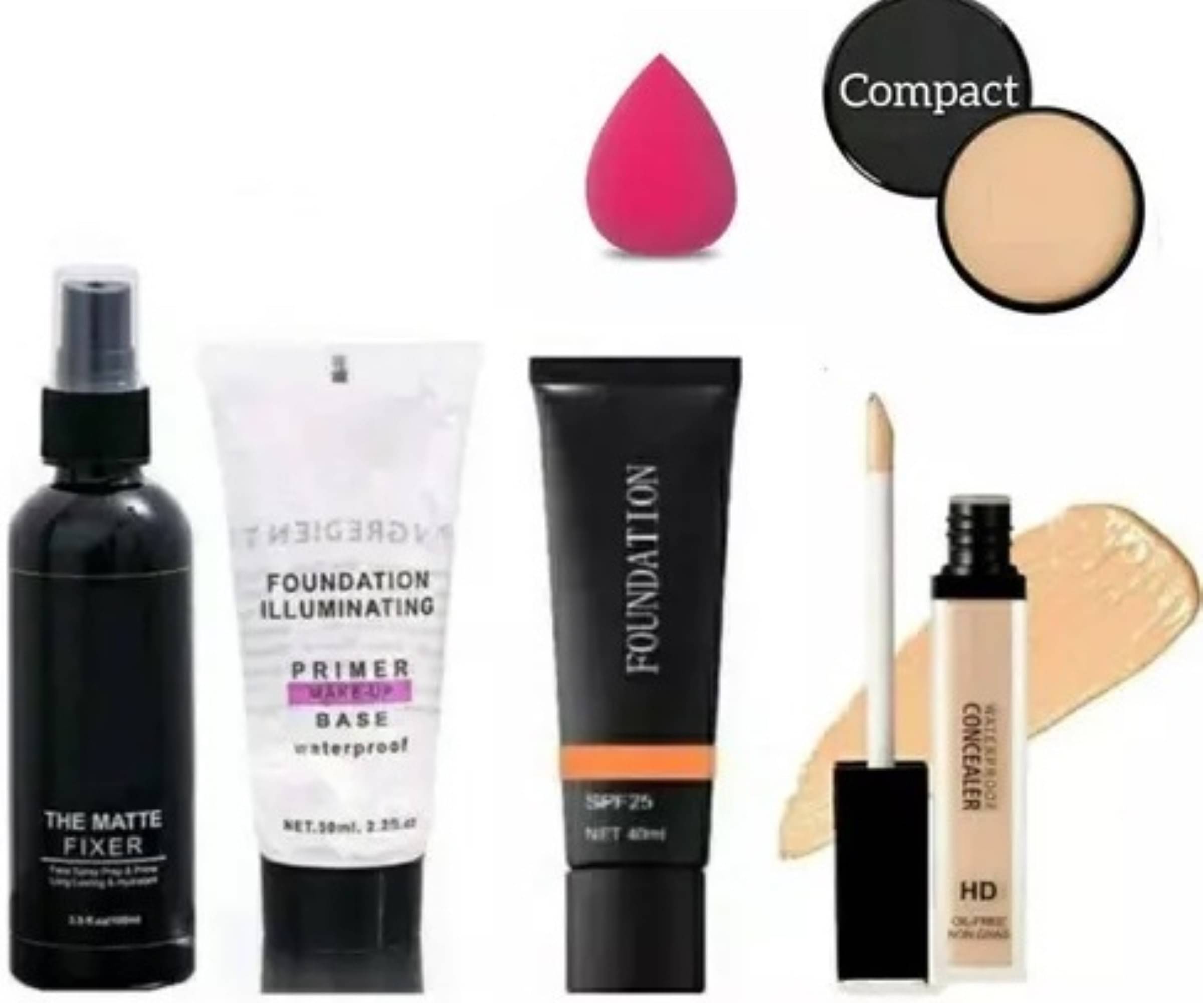     			Yelgo Makeup Kit ( fixer::primer::concealer::compact::puff::foundation )