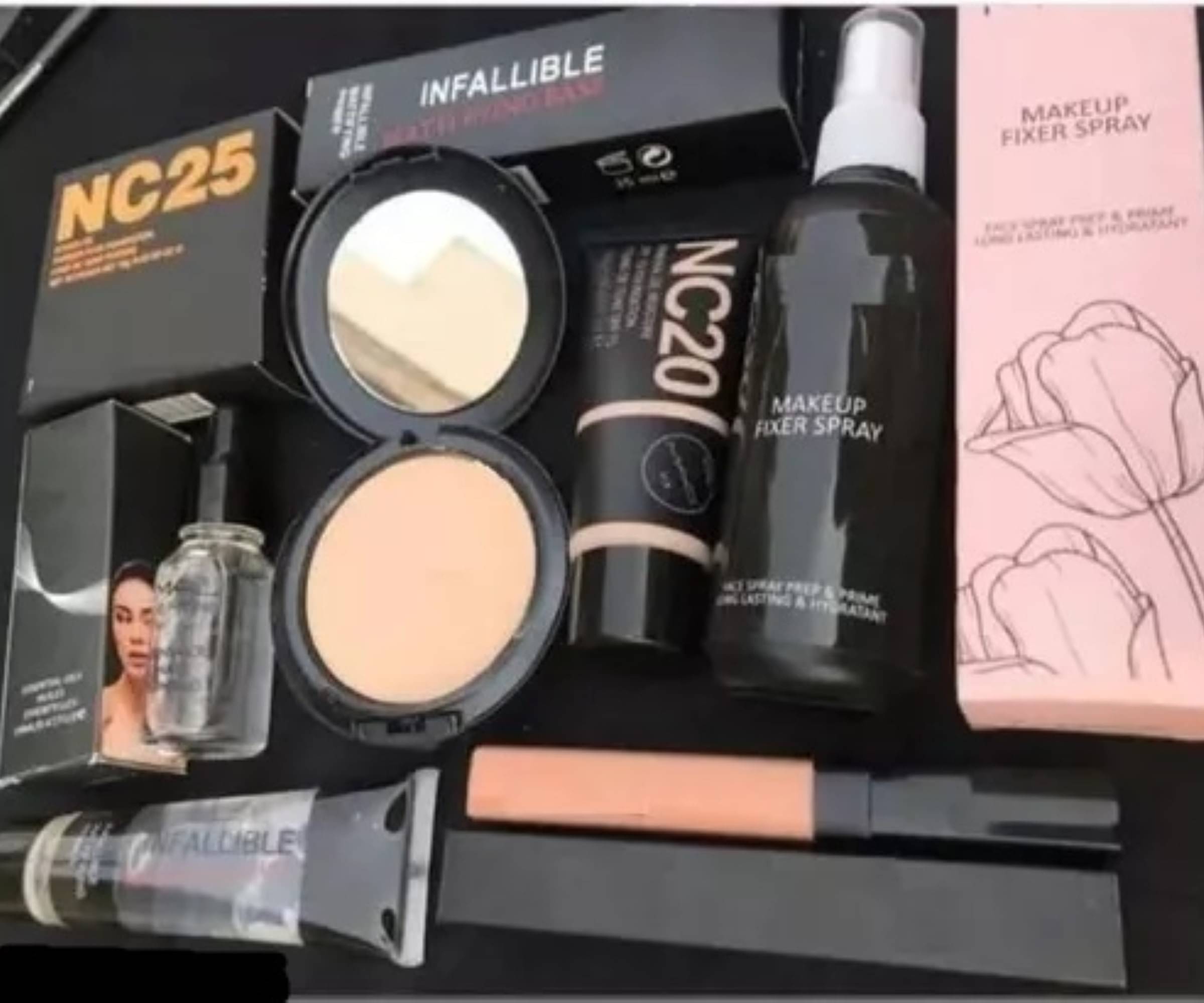     			Yelgo Makeup Kit ( fixer::primer::compact::concealer )