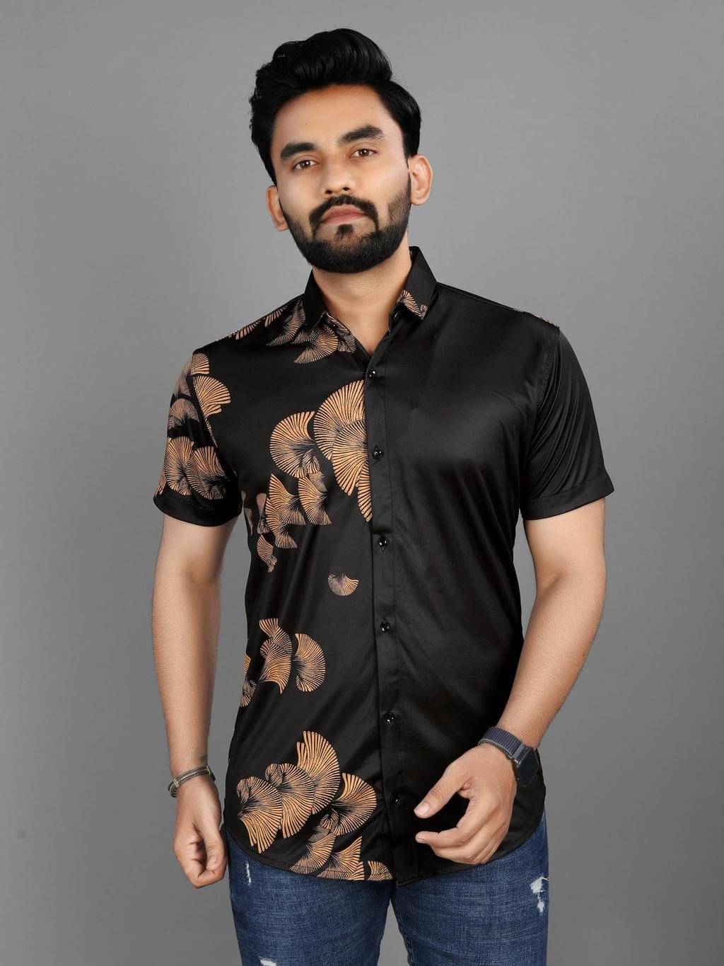     			Zonanza Polyester Regular Fit Printed Half Sleeves Men's Casual Shirt - Multi ( Pack of 1 )