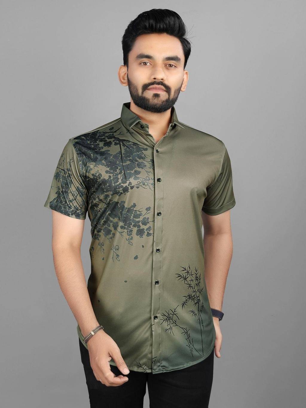     			Zonanza Polyester Regular Fit Printed Half Sleeves Men's Casual Shirt - Brown ( Pack of 1 )