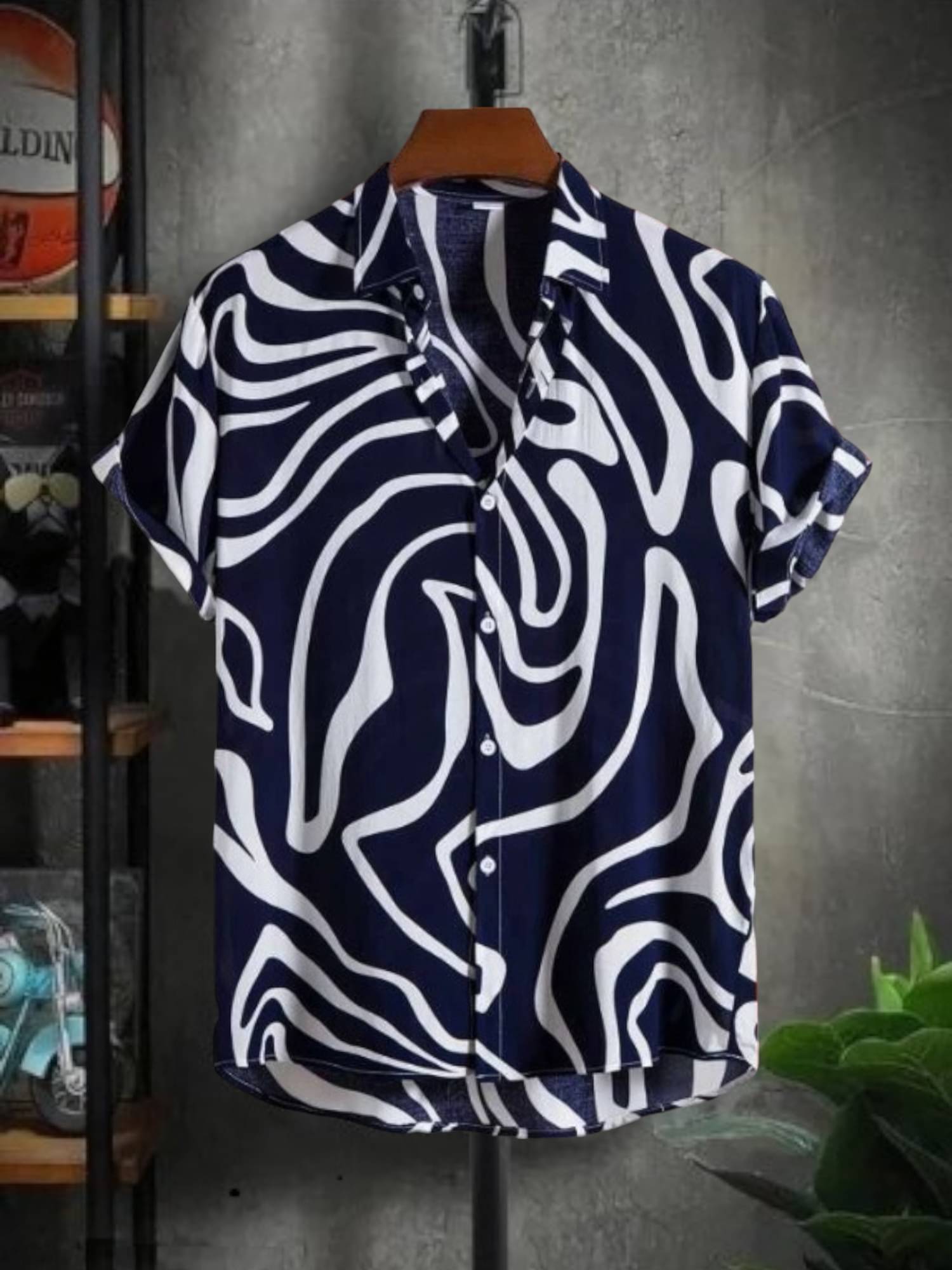 Zonanza Polyester Regular Fit Printed Half Sleeves Men's Casual Shirt - Blue ( Pack of 1 ) Zonanza Polyester Regular Fit Printed Half Sleeves Men's Casual Shirt - Blue ( Pack of 1 )