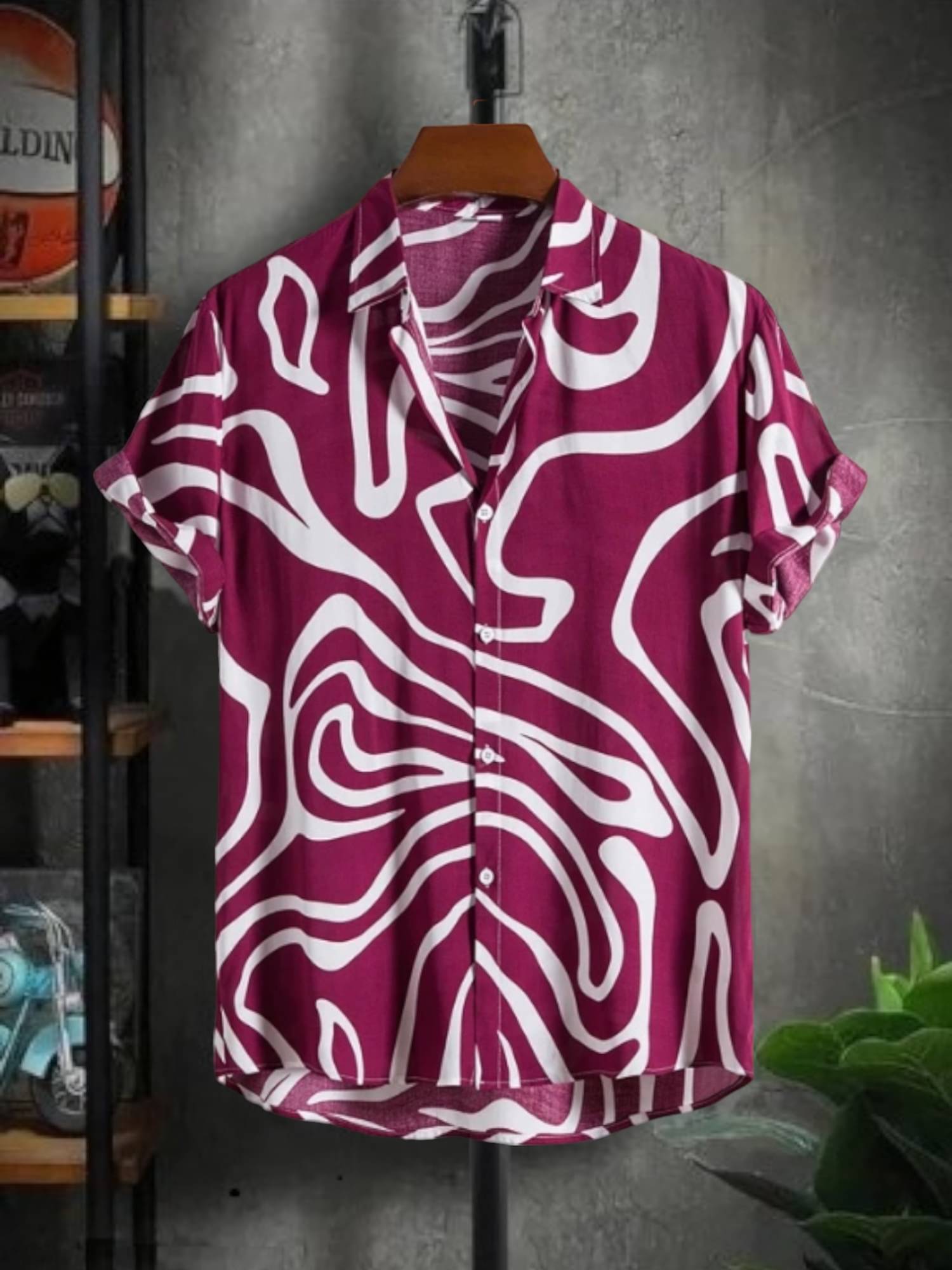 Zonanza Polyester Regular Fit Printed Half Sleeves Men's Casual Shirt - Maroon ( Pack of 1 ) Zonanza Polyester Regular Fit Printed Half Sleeves Men's Casual Shirt - Maroon ( Pack of 1 )