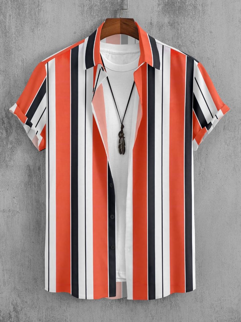 Zonanza Polyester Regular Fit Solids Half Sleeves Men's Casual Shirt - Orange ( Pack of 1 ) Zonanza Polyester Regular Fit Solids Half Sleeves Men's Casual Shirt - Orange ( Pack of 1 )