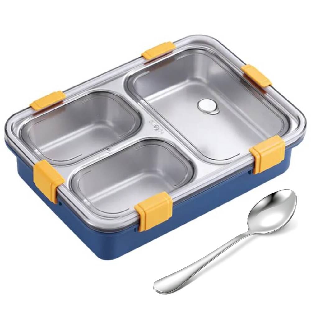     			iview kitchenware - Blue Stainless Steel Lunch Box ( Pack of 1 )