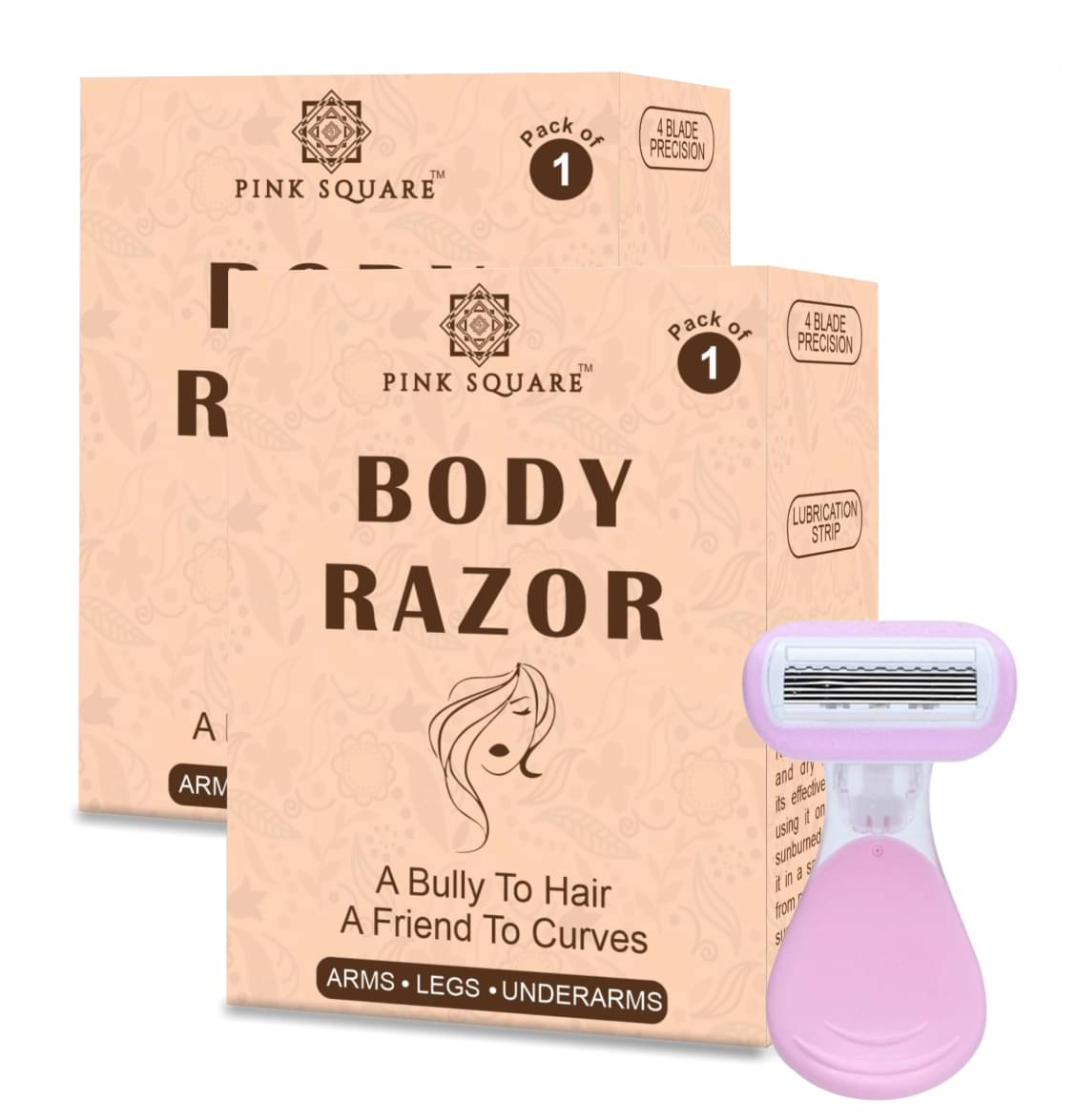 pink square Disposable Razor ( Pack of 2 ) pink square Disposable Razor ( Pack of 2 )