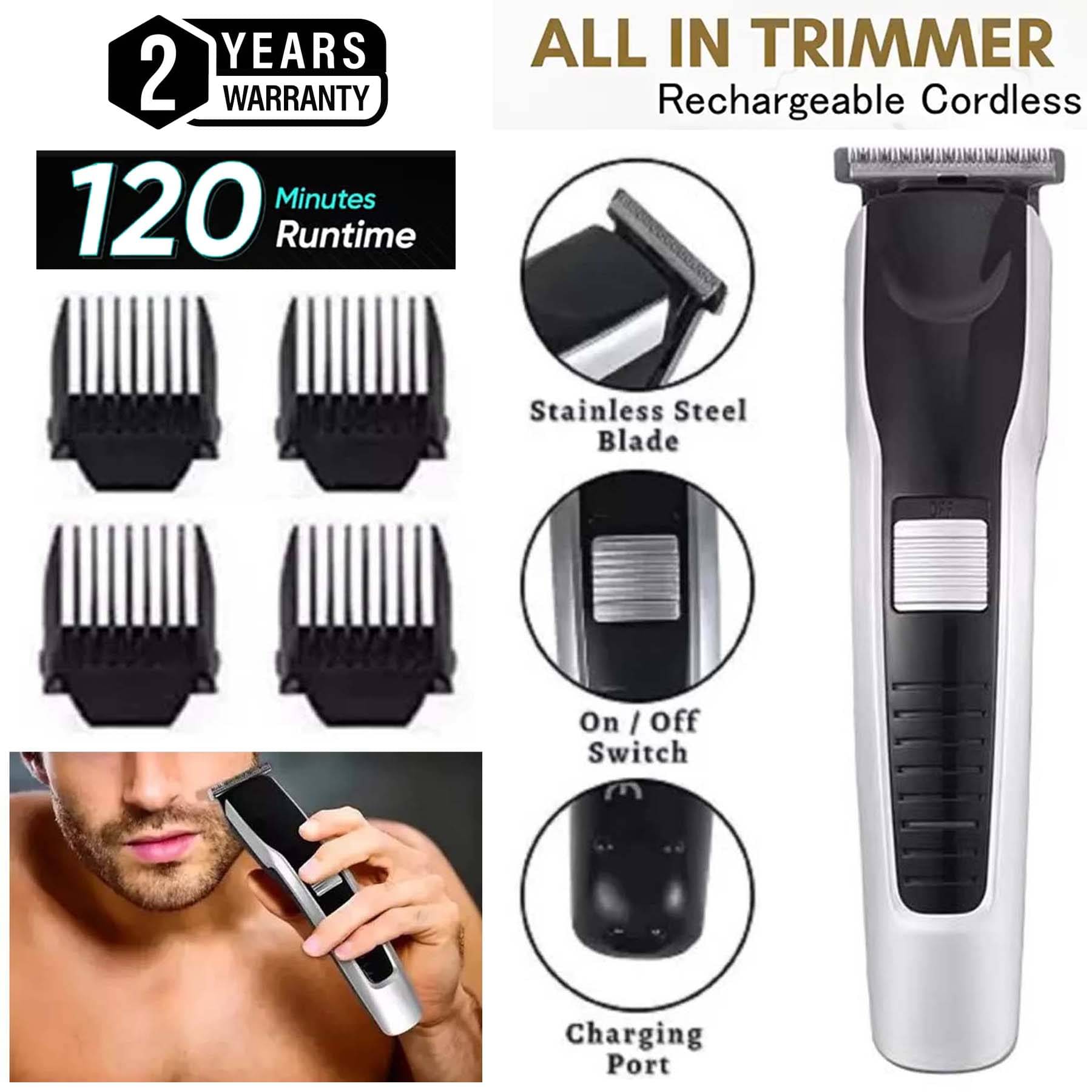     			u7 AT-538 Black Corded,Cordless Multigrooming Kit With 120 minutes Runtime