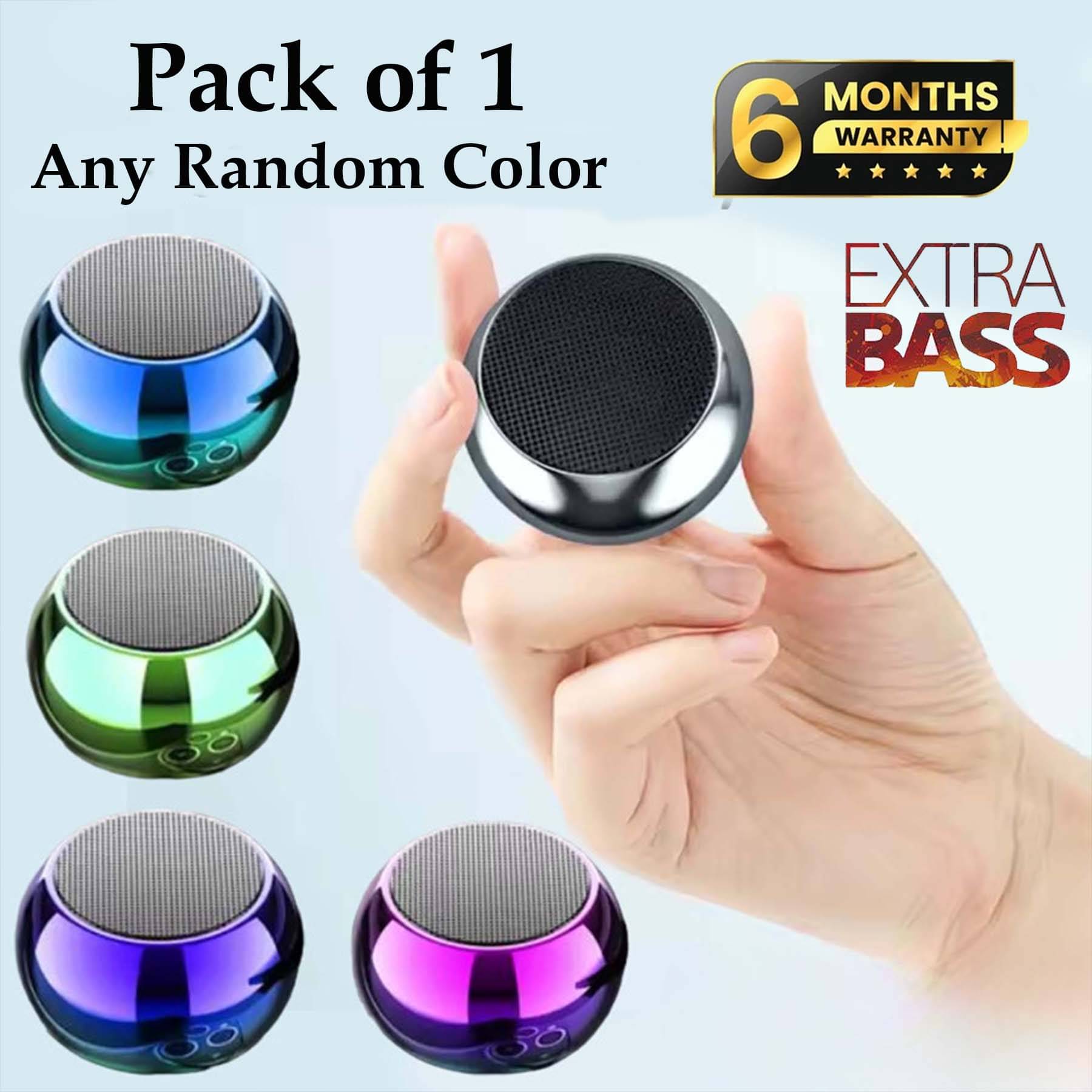     			u7 MINI-SPK 3 W Bluetooth Speaker Bluetooth V 5.1 with USB,3D Bass,TWS feature Playback Time 4 hrs Assorted