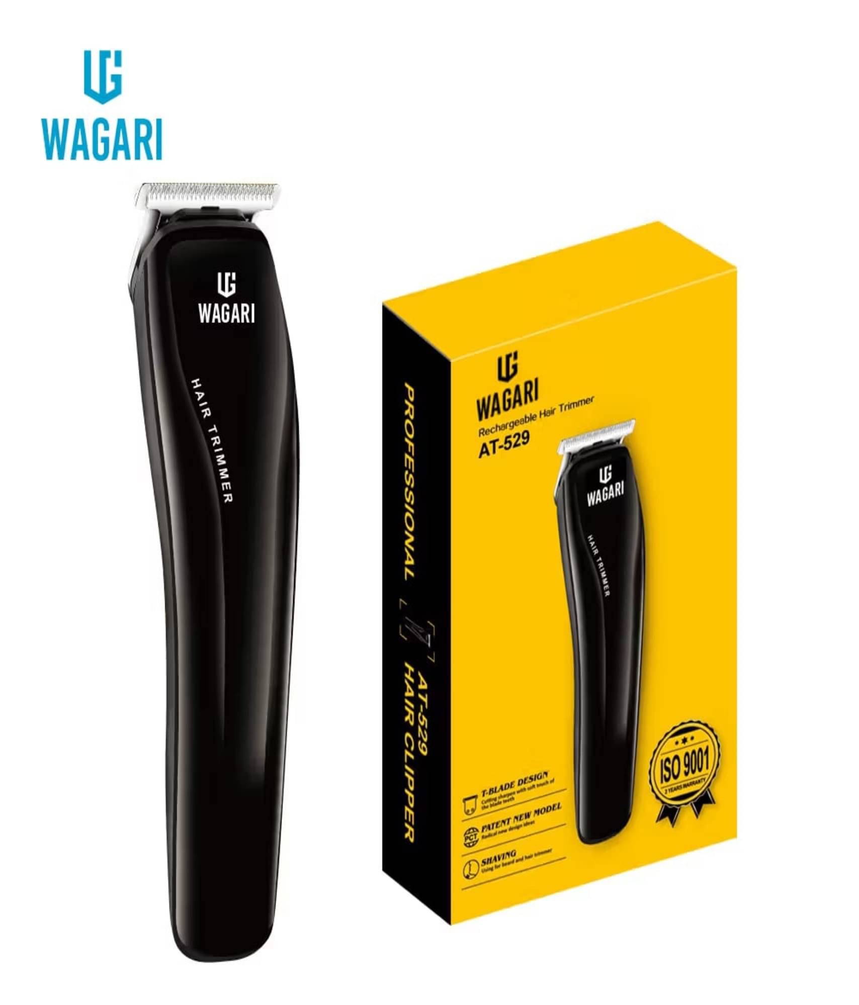     			wagari AT-529 Black Cordless Beard Trimmer With 240 minutes Runtime