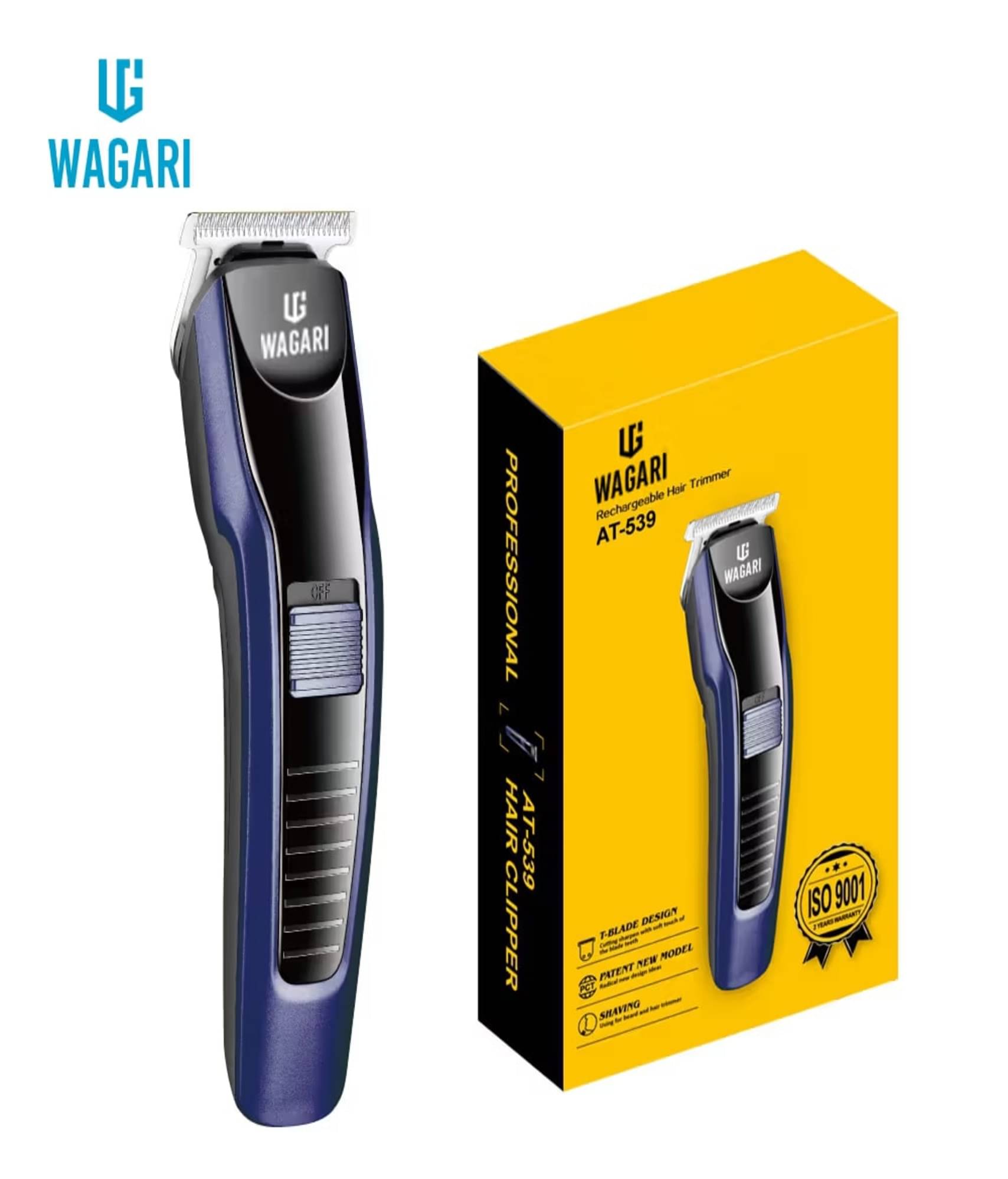     			wagari AT-539 Black Cordless Beard Trimmer With 240 minutes Runtime