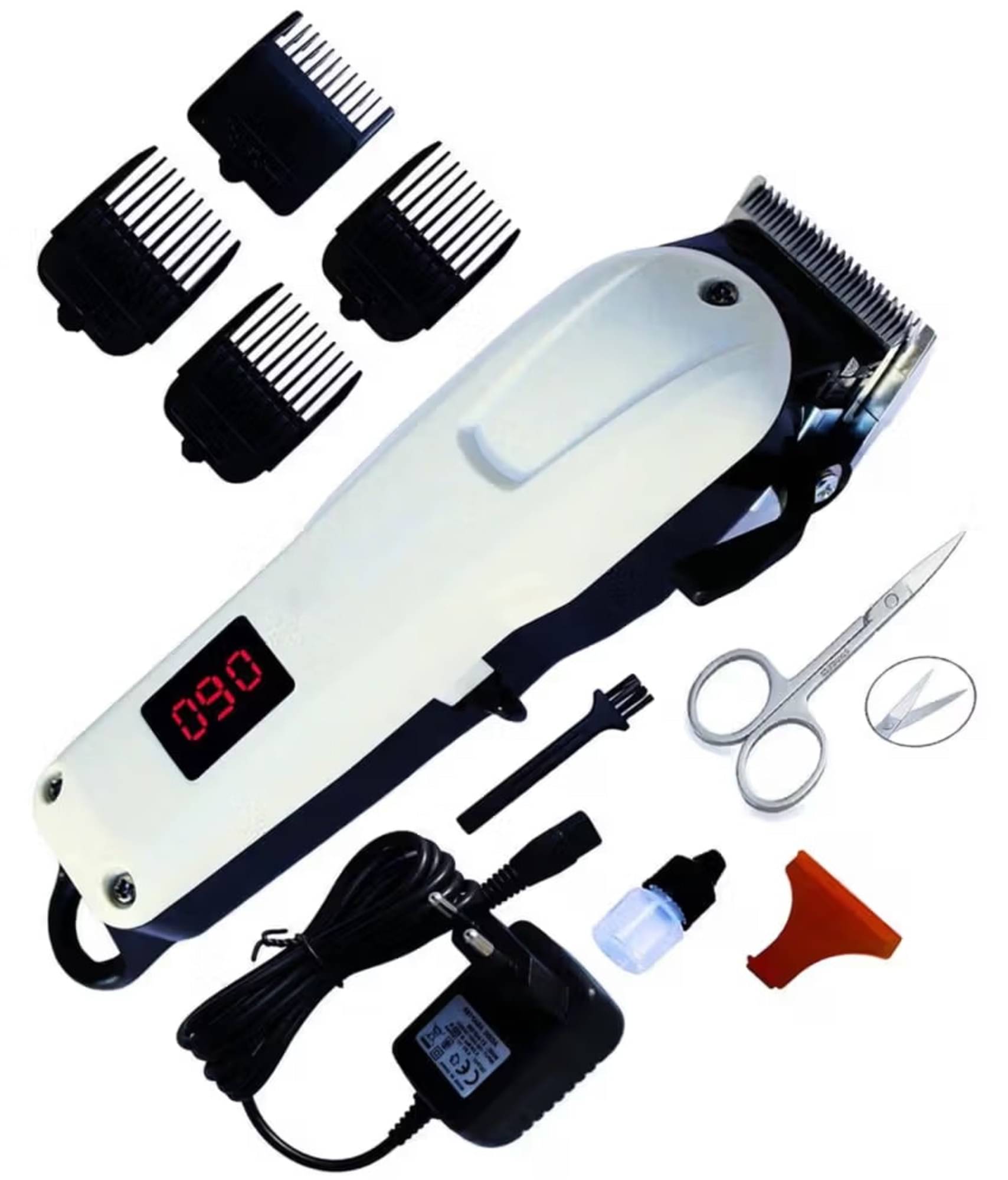     			wagari LED DISPLAY TRIMMER White Cordless Beard Trimmer With 240 minutes Runtime