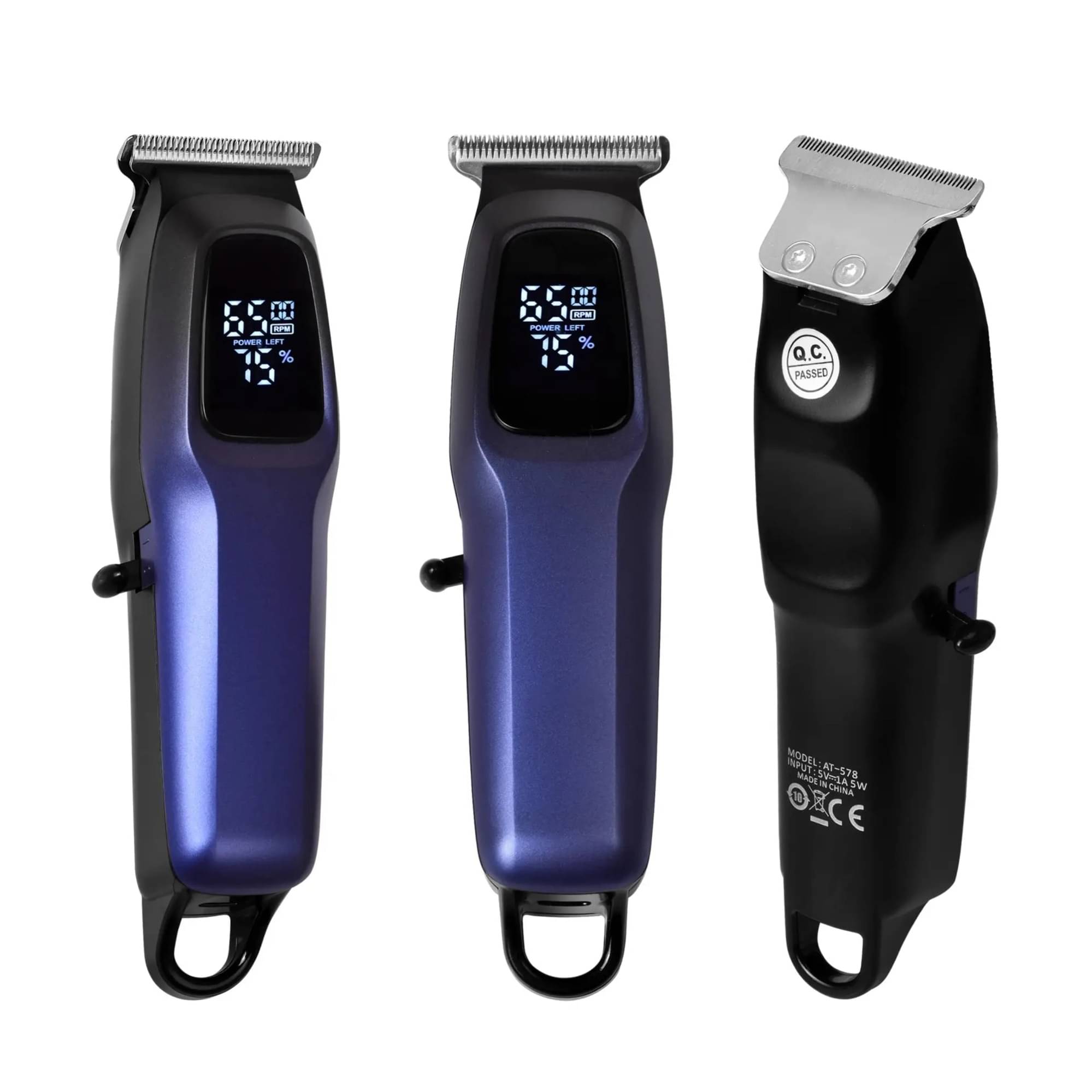     			wagari Model No. AT-578 Blue Cordless Beard Trimmer With 240 minutes Runtime